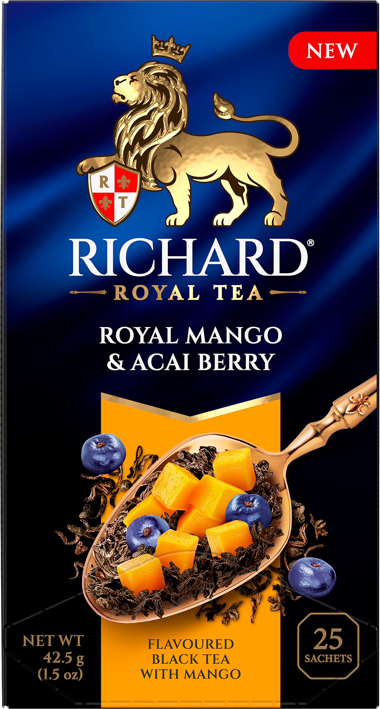 Изображение товара Чай черный RICHARD Royal Mango&Acai berry 25 пакетов ароматизированный Изображение товара Чай черный RICHARD Royal Mango&Acai berry 25 пакетов ароматизированный