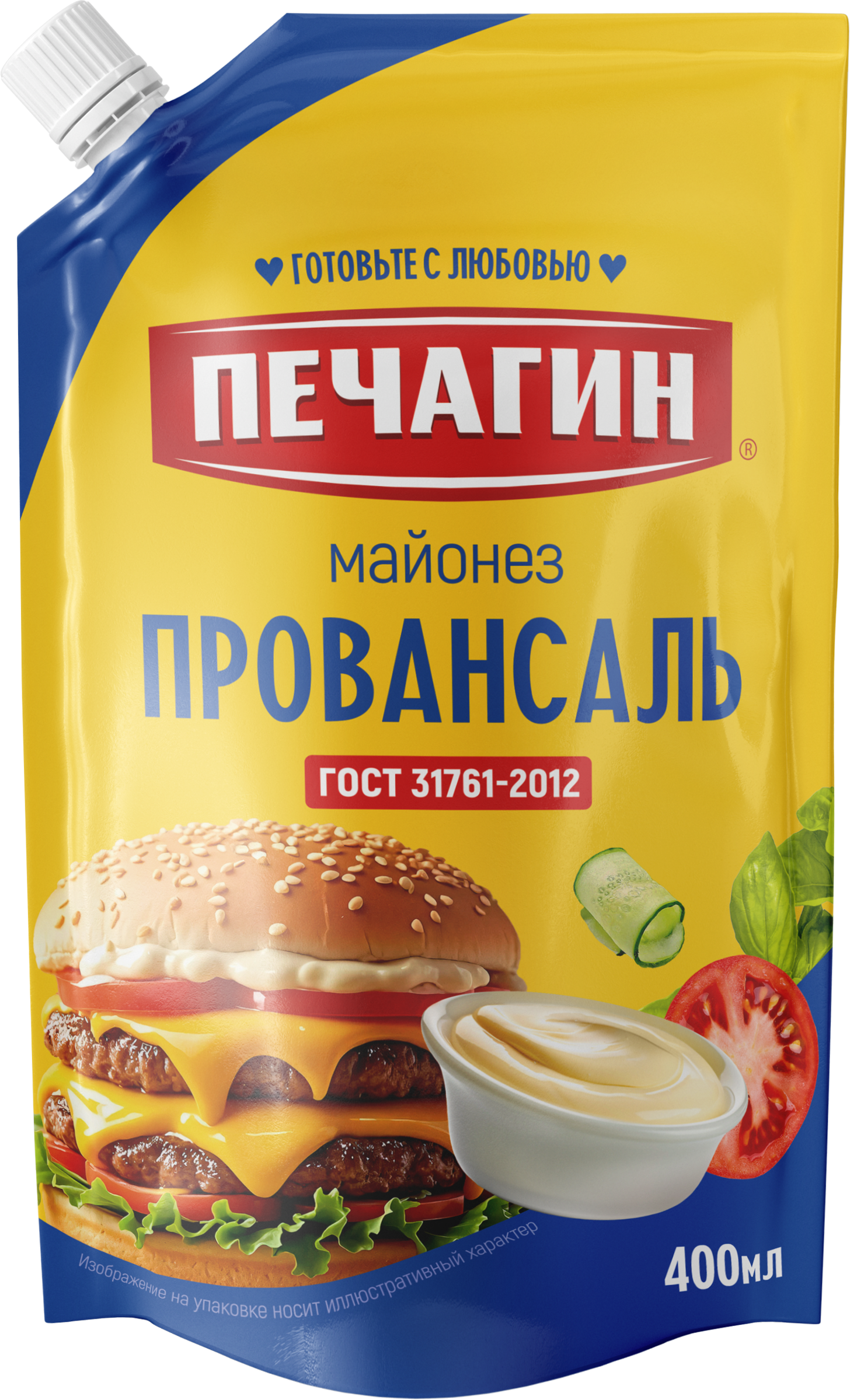 Изображение товара Майонез ПЕЧАГИН Провансаль 67% натуральный и густой, 400мл