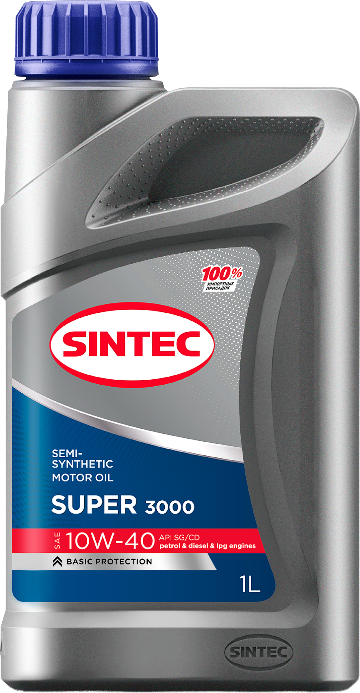 Изображение товара Масло моторное SINTEC Super 3000 10W-40 SG/CD, Арт. 600239, 1л Изображение товара Масло моторное SINTEC Super 3000 10W-40 SG/CD, Арт. 600239, 1л
