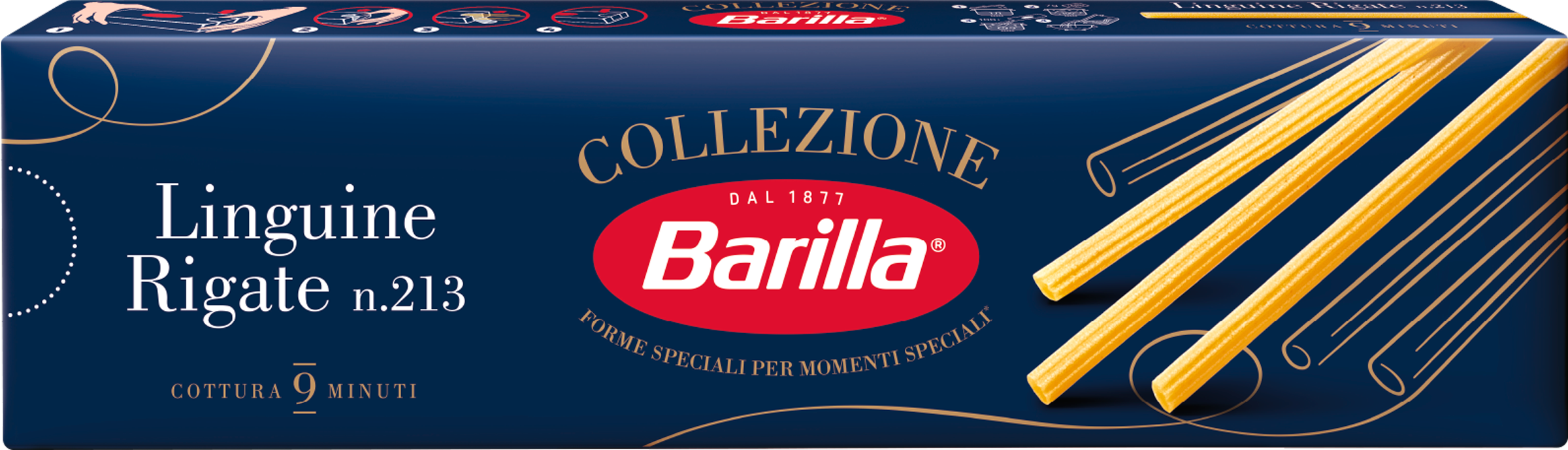 Изображение товара Макароны BARILLA Linguine Rigate из твердых сортов пшеницы, 450г Изображение товара Макароны BARILLA Linguine Rigate из твердых сортов пшеницы, 450г
