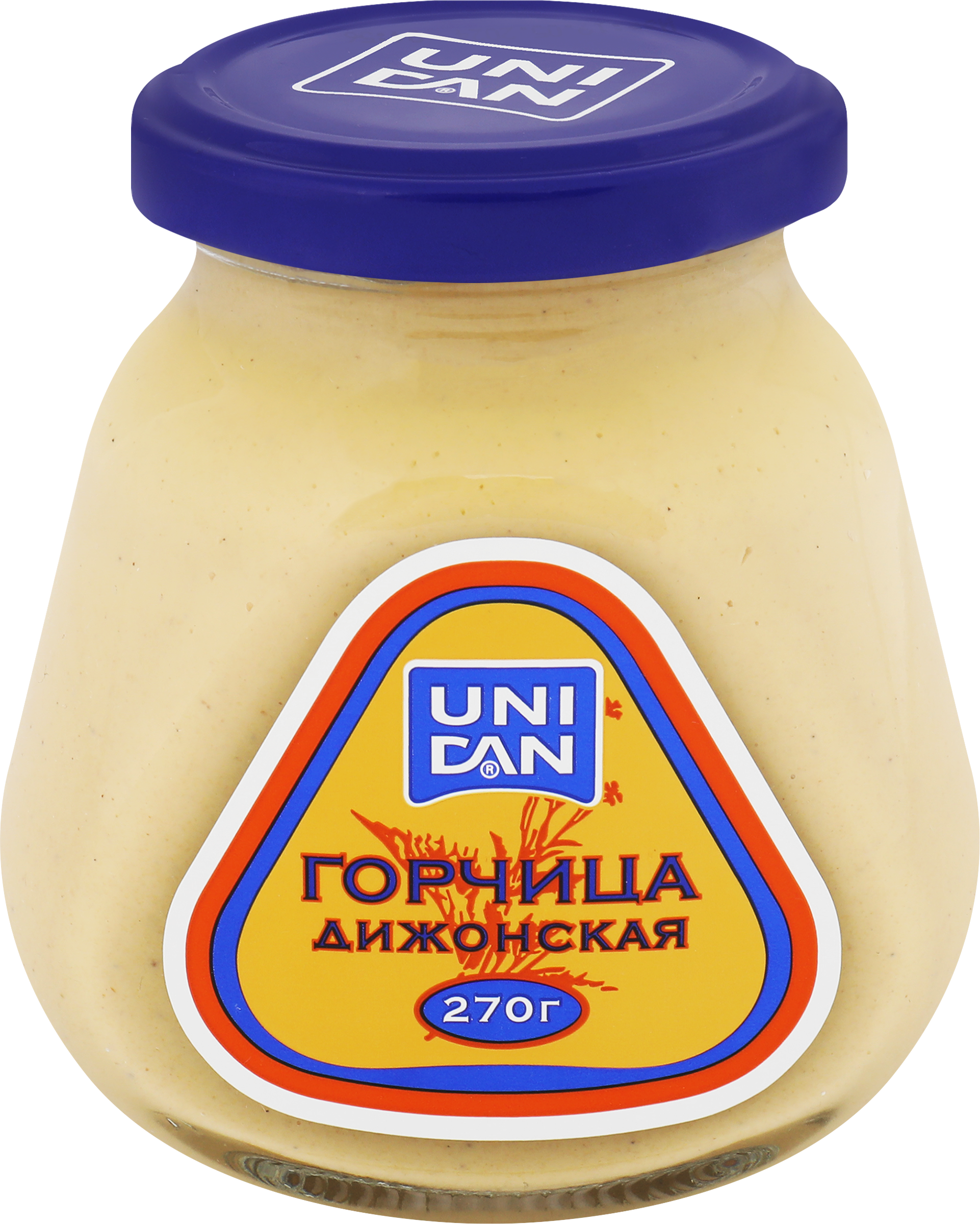 Изображение товара Горчица Дижонская UNI DAN 270г - насыщенный вкус и аромат, отлично подходит для соусов и мясных блю