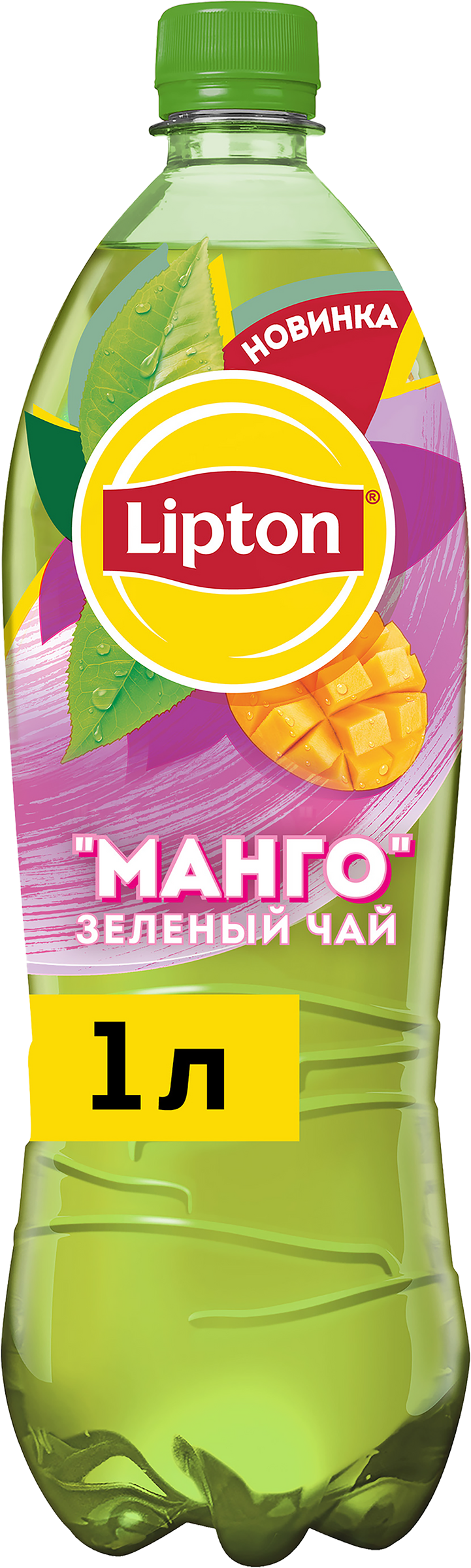 Изображение товара Вкусный зелёный чай с манго LIPTON 1л негазированный, освежающий напиток