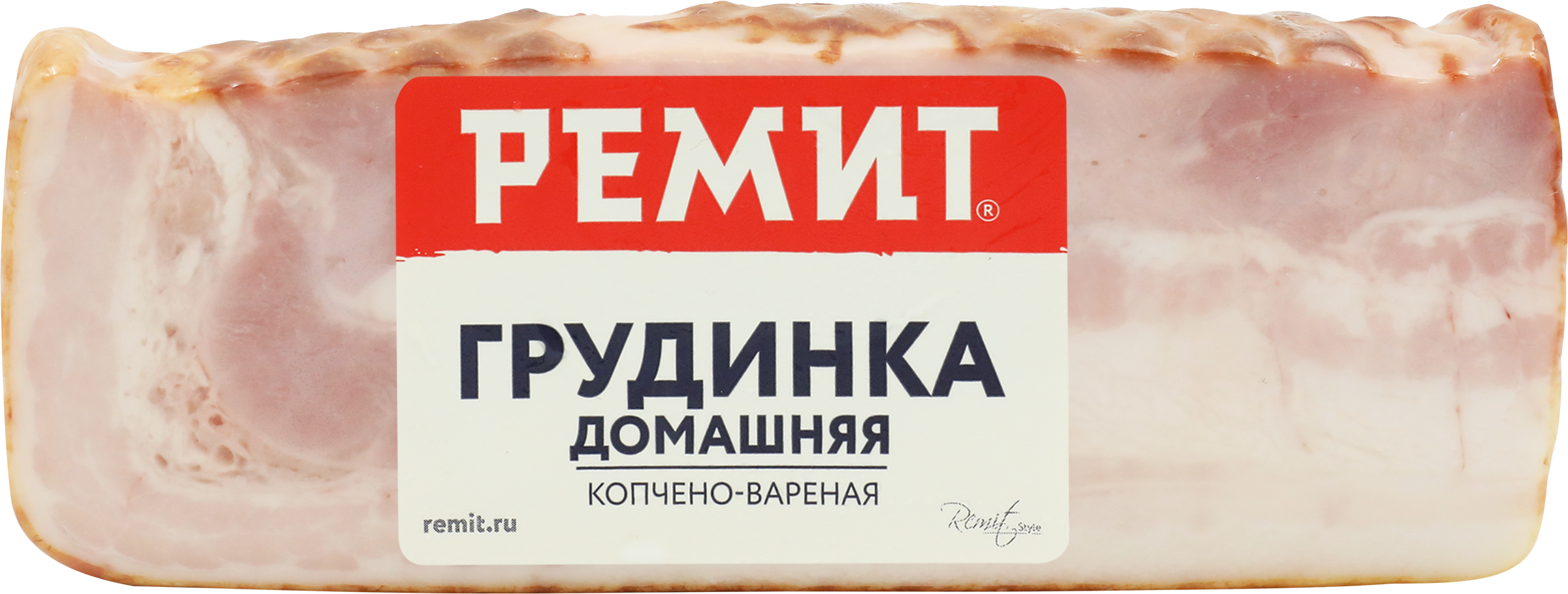 Изображение товара Грудинка свиная копчено-вареная РЕМИТ Домашняя, деликатес, 2.03 кг Изображение товара Грудинка свиная копчено-вареная РЕМИТ Домашняя, деликатес, 2.03 кг