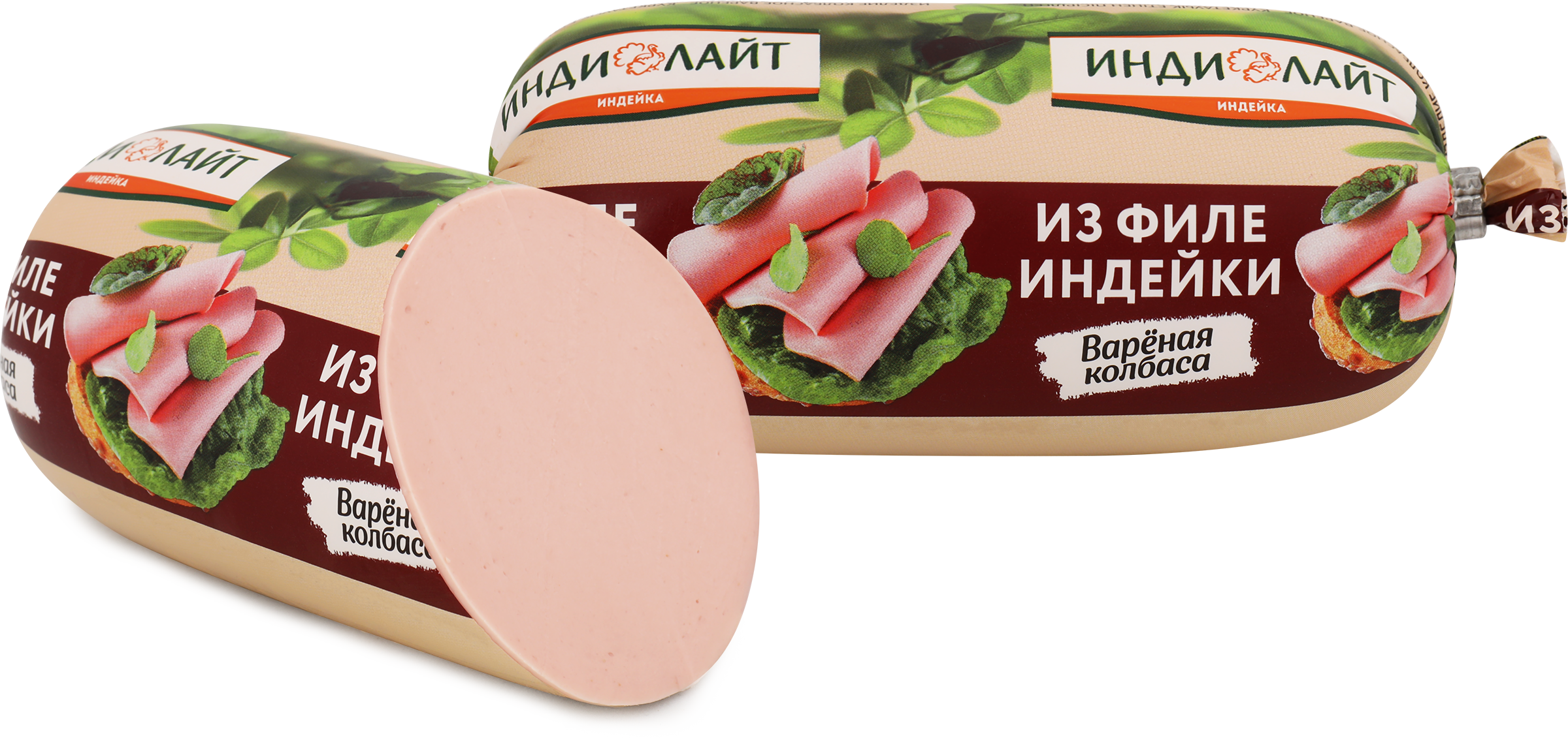 Изображение товара Колбаса вареная ИНДИЛАЙТ из филе индейки 400г полезный белок Изображение товара Колбаса вареная ИНДИЛАЙТ из филе индейки 400г полезный белок