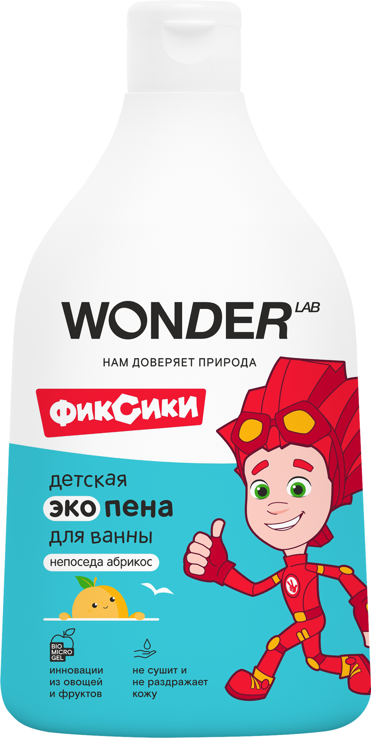 Изображение товара Детская экопена для ванны WONDER LAB с ароматом абрикоса 540мл