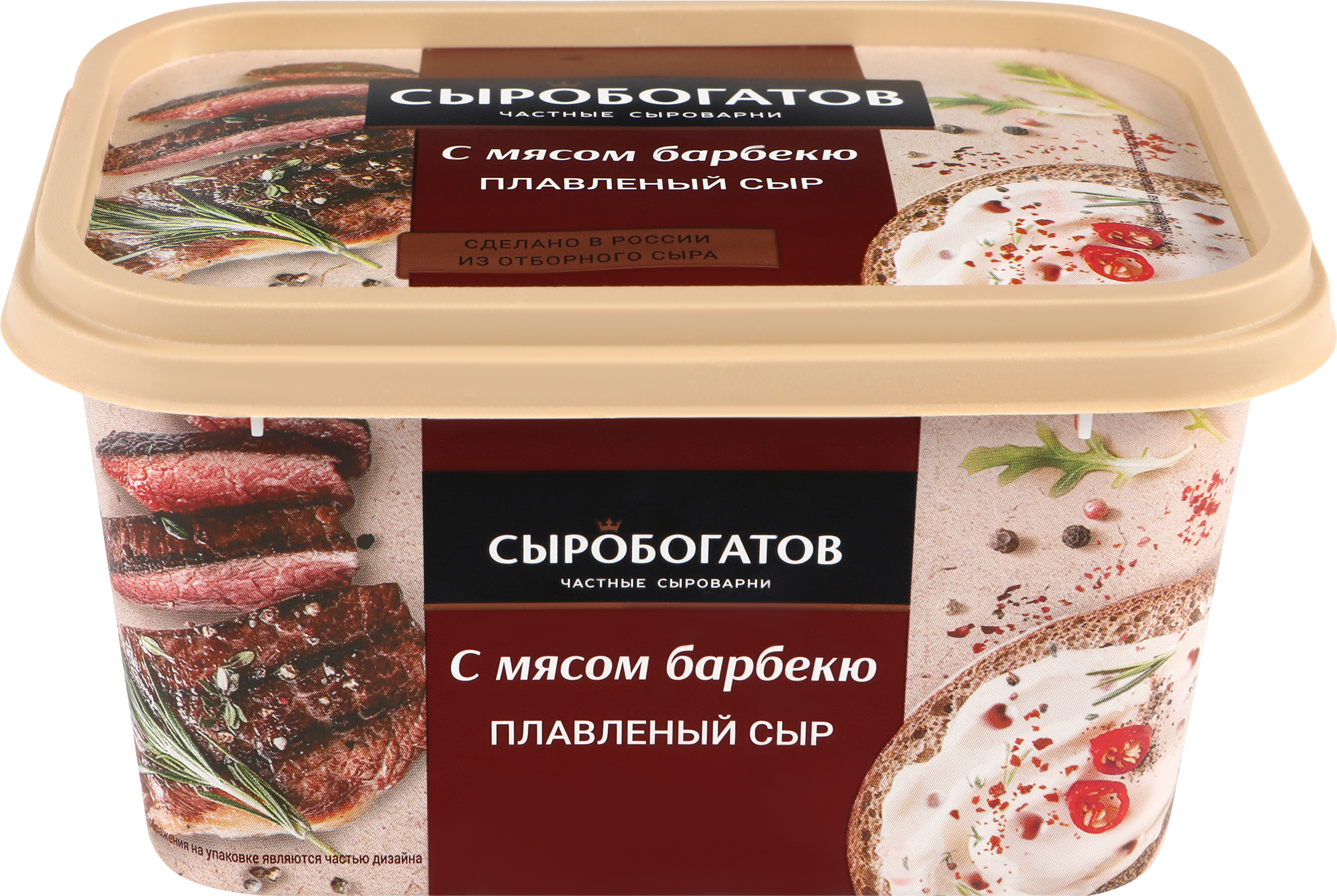 Изображение товара Плавленый сыр СЫРОБОГАТОВ с мясом барбекю 45%, 400 г Изображение товара Плавленый сыр СЫРОБОГАТОВ с мясом барбекю 45%, 400 г