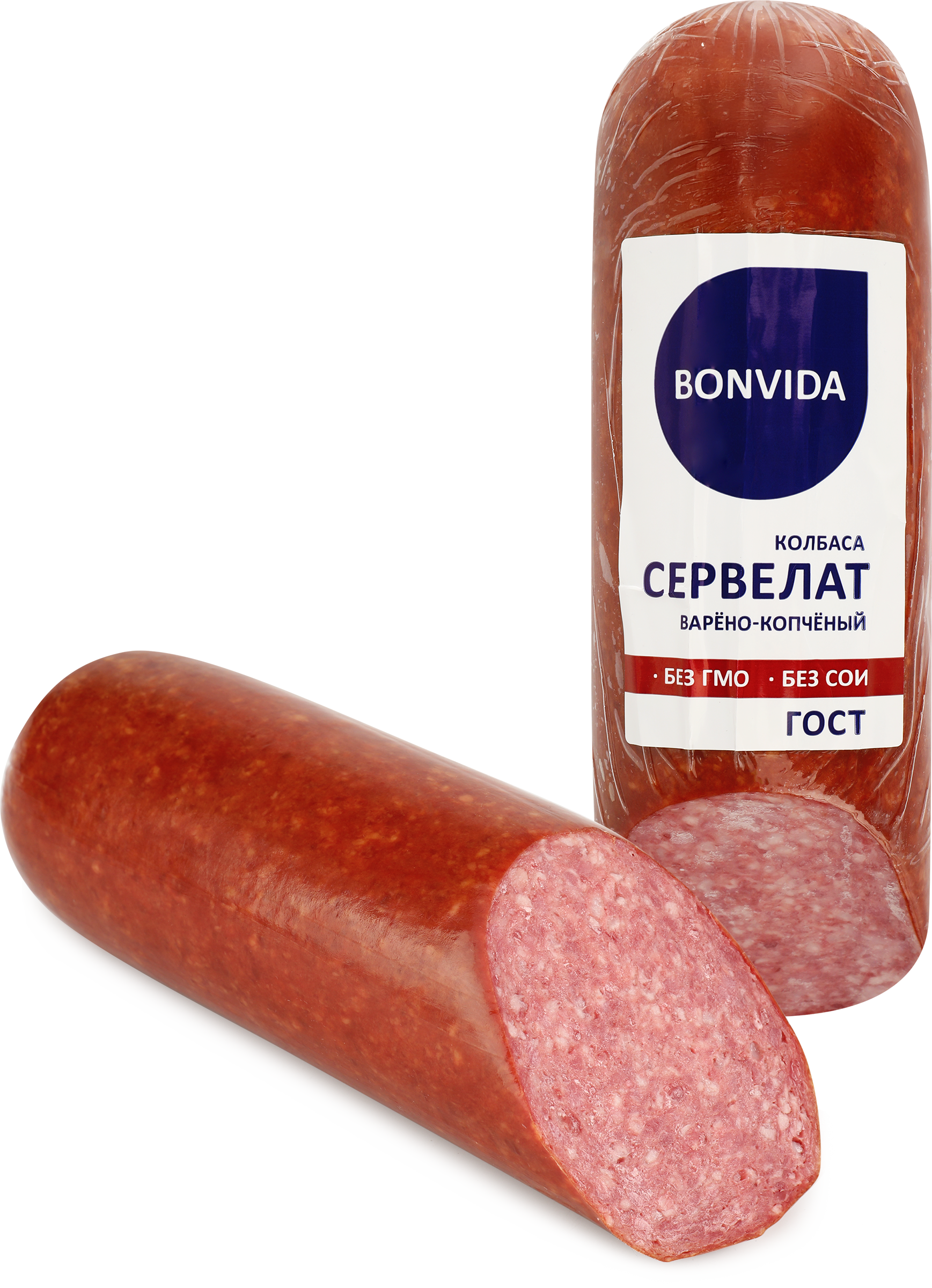 Изображение товара Колбаса варено-копченая BONVIDA Сервелат ГОСТ 500г Изображение товара Колбаса варено-копченая BONVIDA Сервелат ГОСТ 500г
