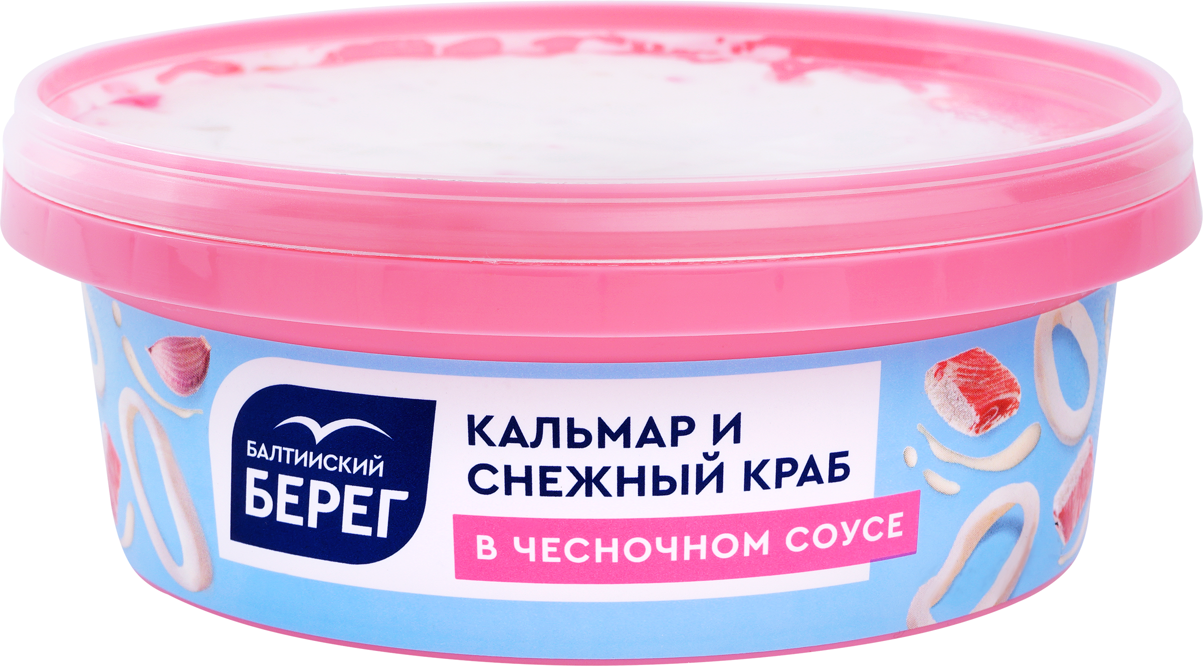 Изображение товара Кальмар и снежный краб в чесночном соусе, 300г - вкусный морепродукт
