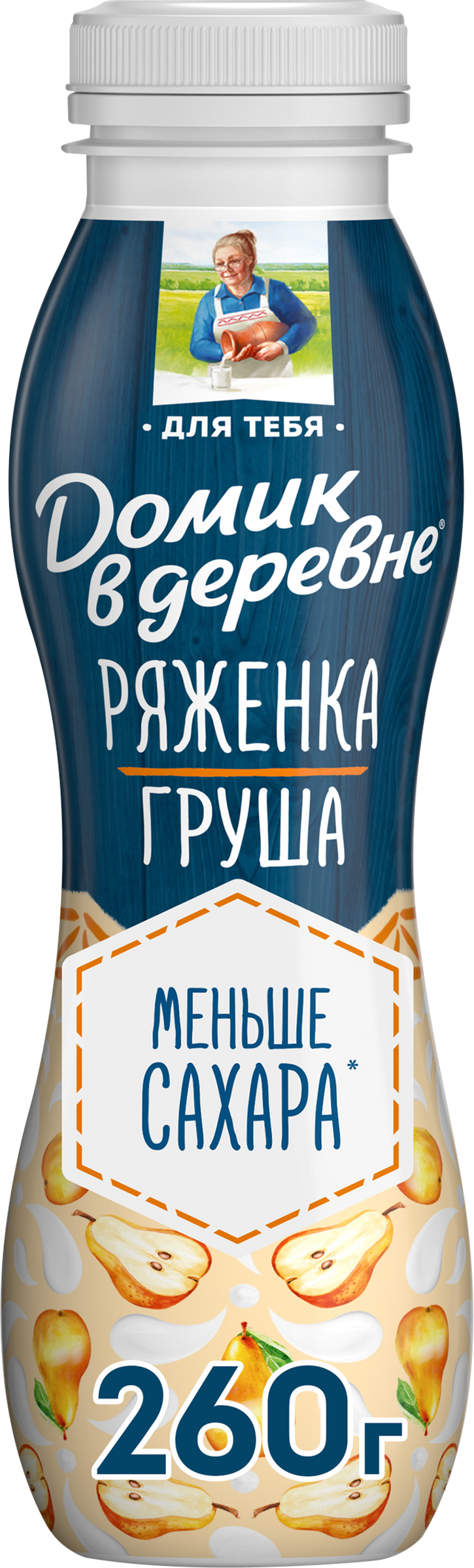 Изображение товара Ряженка ДОМИК В ДЕРЕВНЕ Груша 2,1% без змж 260г натуральный напиток Изображение товара Ряженка ДОМИК В ДЕРЕВНЕ Груша 2,1% без змж 260г натуральный напиток