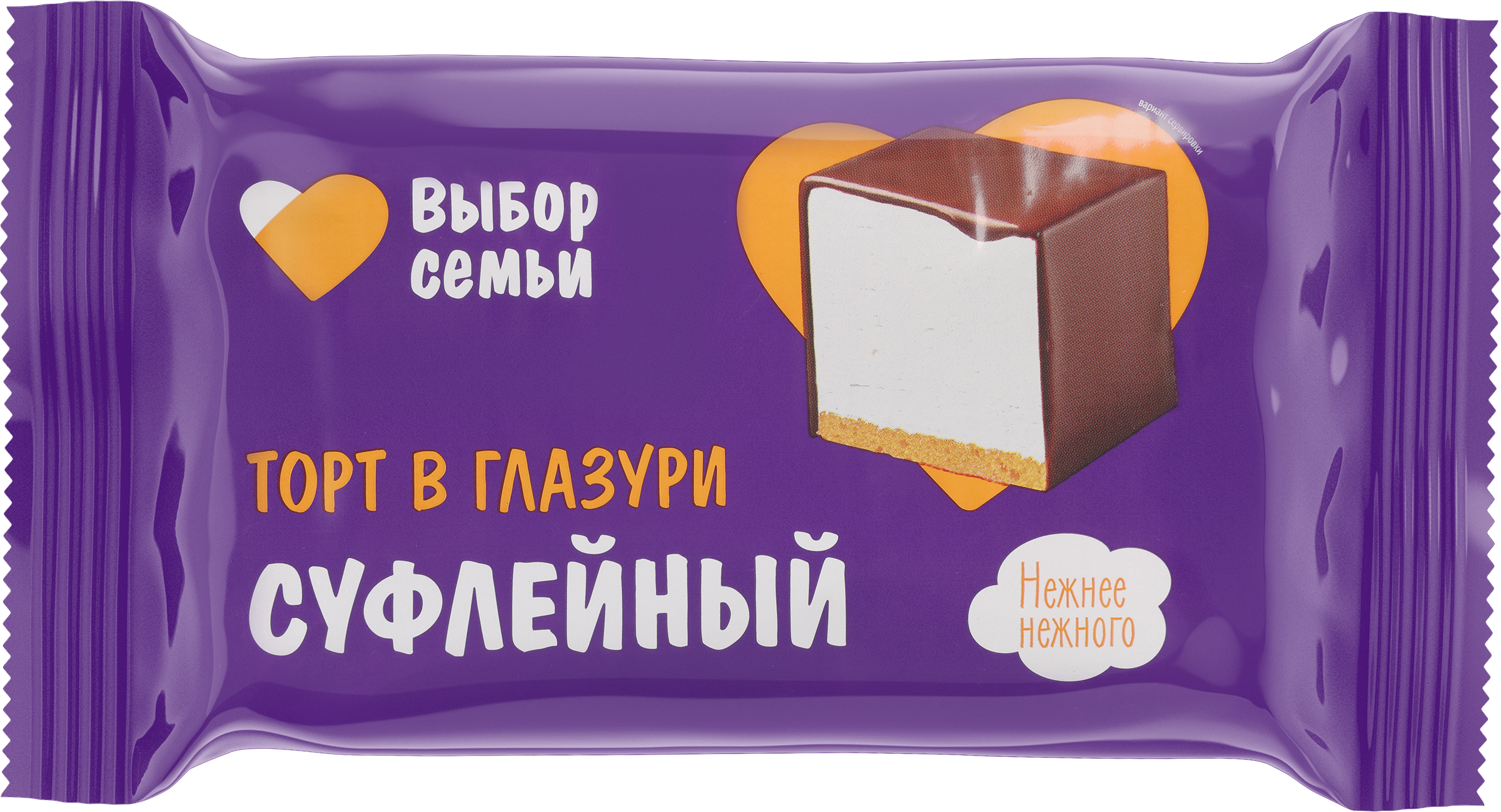 Изображение товара Торт ВЫБОР СЕМЬИ Суфлейный 350г воздушный десерт классический
