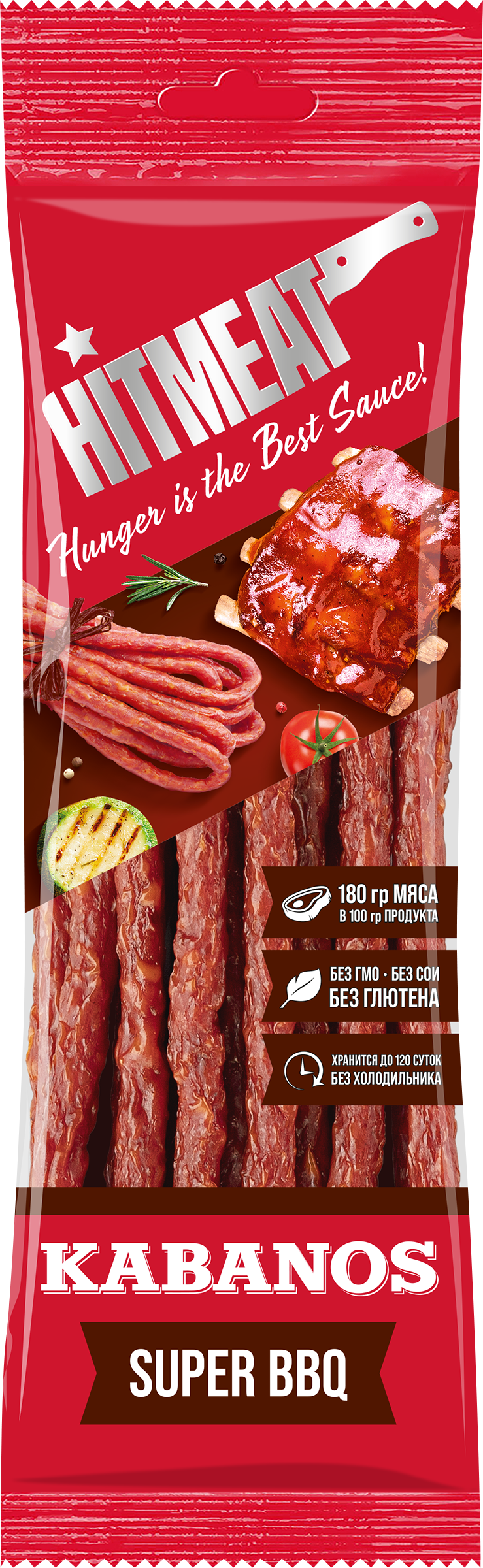 Изображение товара Сырокопченые снеки HITMEAT Kabanos Super BBQ 80г - вкусные колбаски для любителей пикантных закусок Изображение товара Сырокопченые снеки HITMEAT Kabanos Super BBQ 80г - вкусные колбаски для любителей пикантных закусок