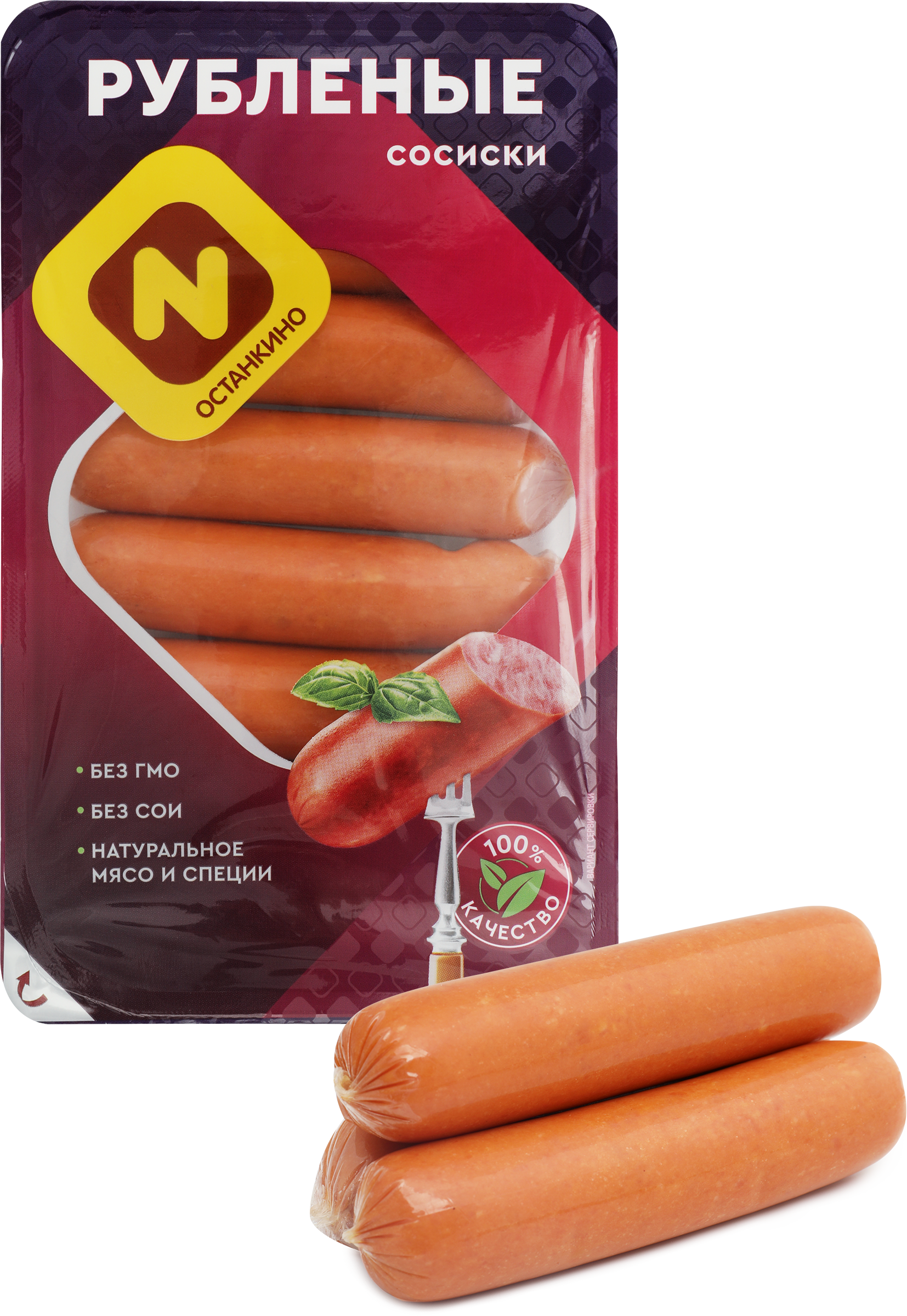 Изображение товара Сосиски ОСТАНКИНО Рубленые 360г - вкусные и сочные продукты для дома и пикника