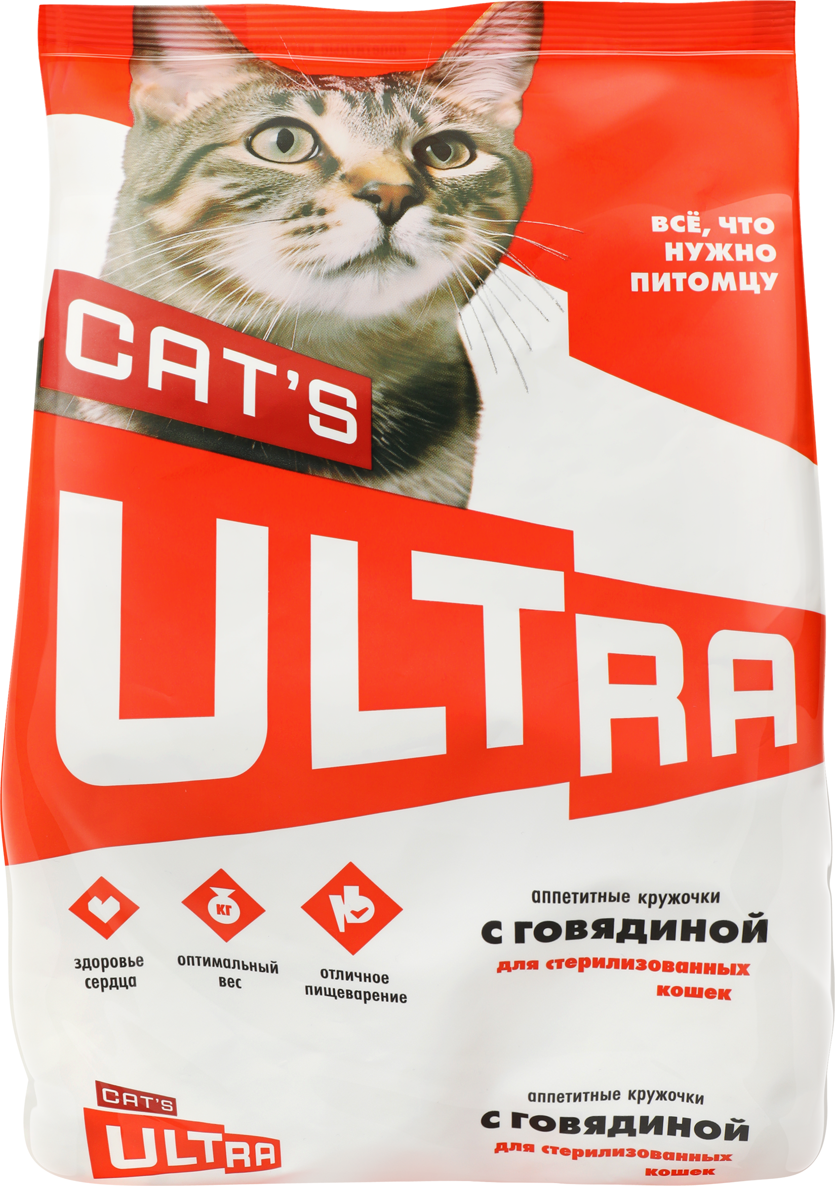 Изображение товара Корм сухой ULTRA для стерилизованных кошек с говядиной 1,5 кг Изображение товара Корм сухой ULTRA для стерилизованных кошек с говядиной 1,5 кг
