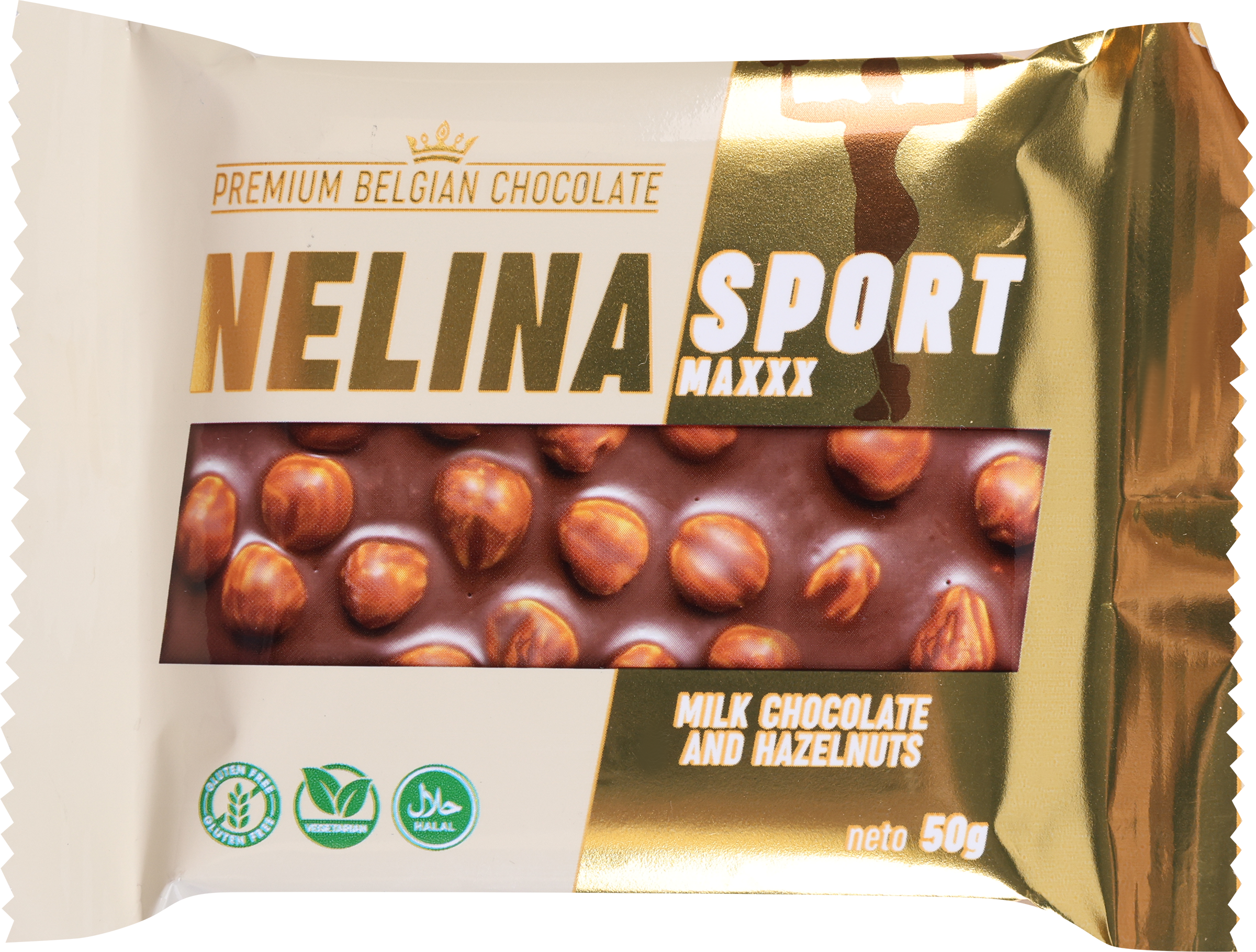 Изображение товара Молочный шоколад NELINA с цельными фундуковыми ядрами 50г Изображение товара Молочный шоколад NELINA с цельными фундуковыми ядрами 50г