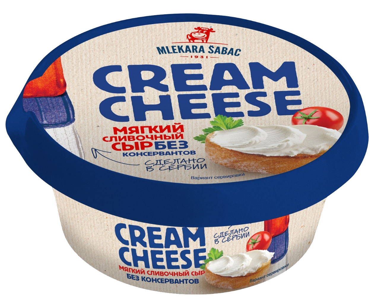 Изображение товара Мягкий сливочный сыр MLEKARA SABAC Cream Cheese 60%, натуральный и нежный Изображение товара Мягкий сливочный сыр MLEKARA SABAC Cream Cheese 60%, натуральный и нежный