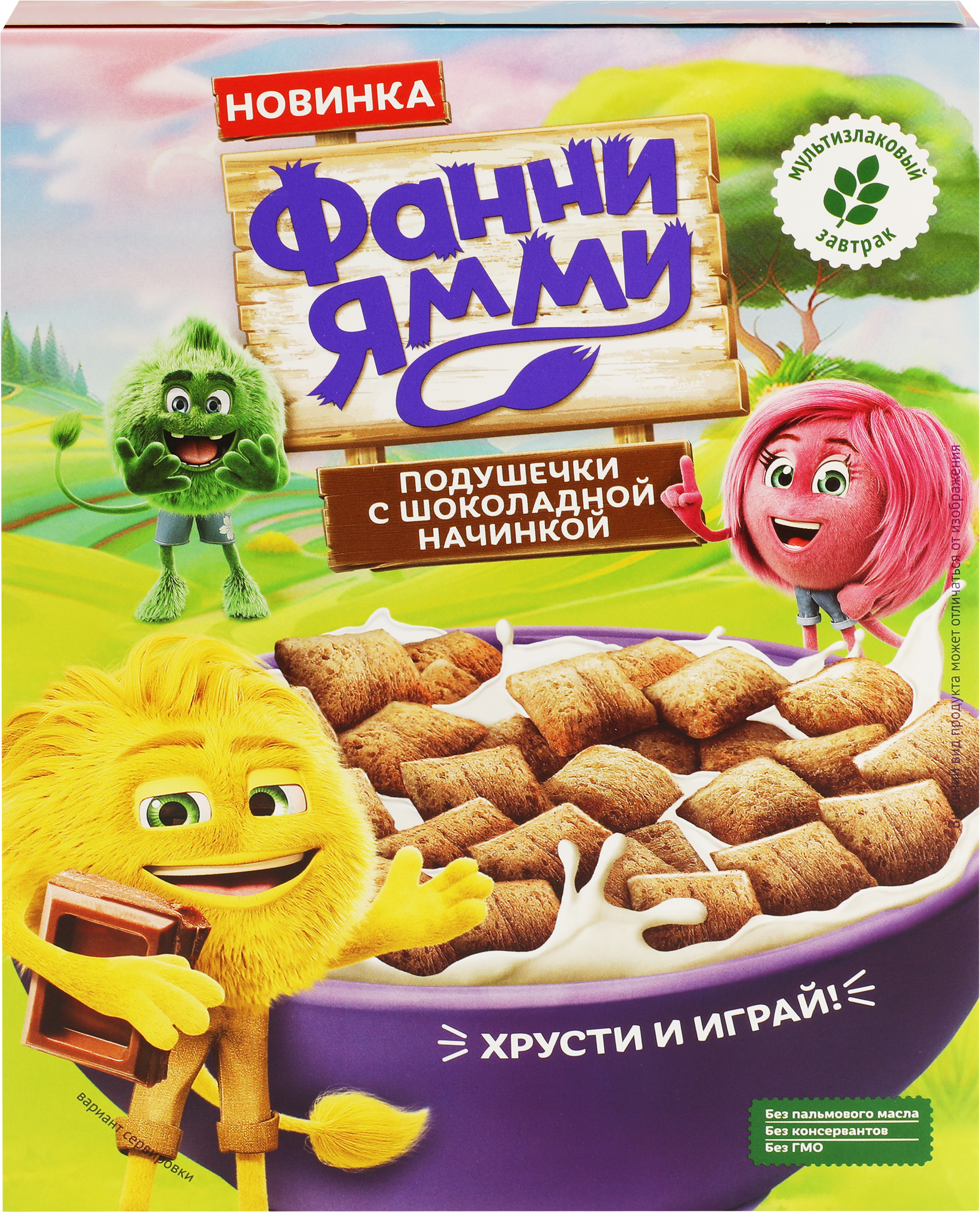 Изображение товара Подушечки мультизлаковые ФАННИ ЯММИ с шоколадной начинкой 220г Изображение товара Подушечки мультизлаковые ФАННИ ЯММИ с шоколадной начинкой 220г