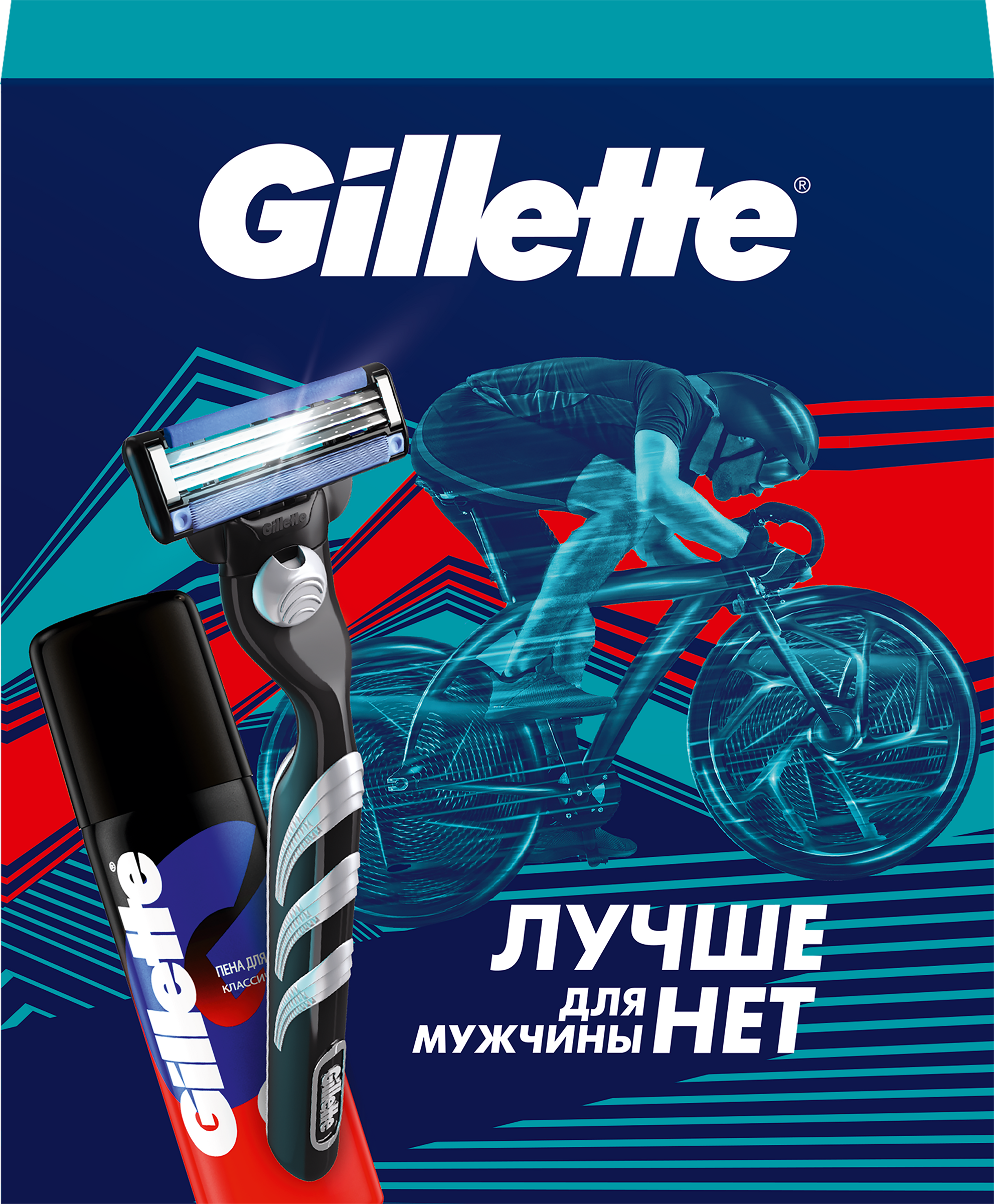 Изображение товара Набор подарочный GILLETTE Mach3 Бритва и пена для бритья 50мл мужской Изображение товара Набор подарочный GILLETTE Mach3 Бритва и пена для бритья 50мл мужской