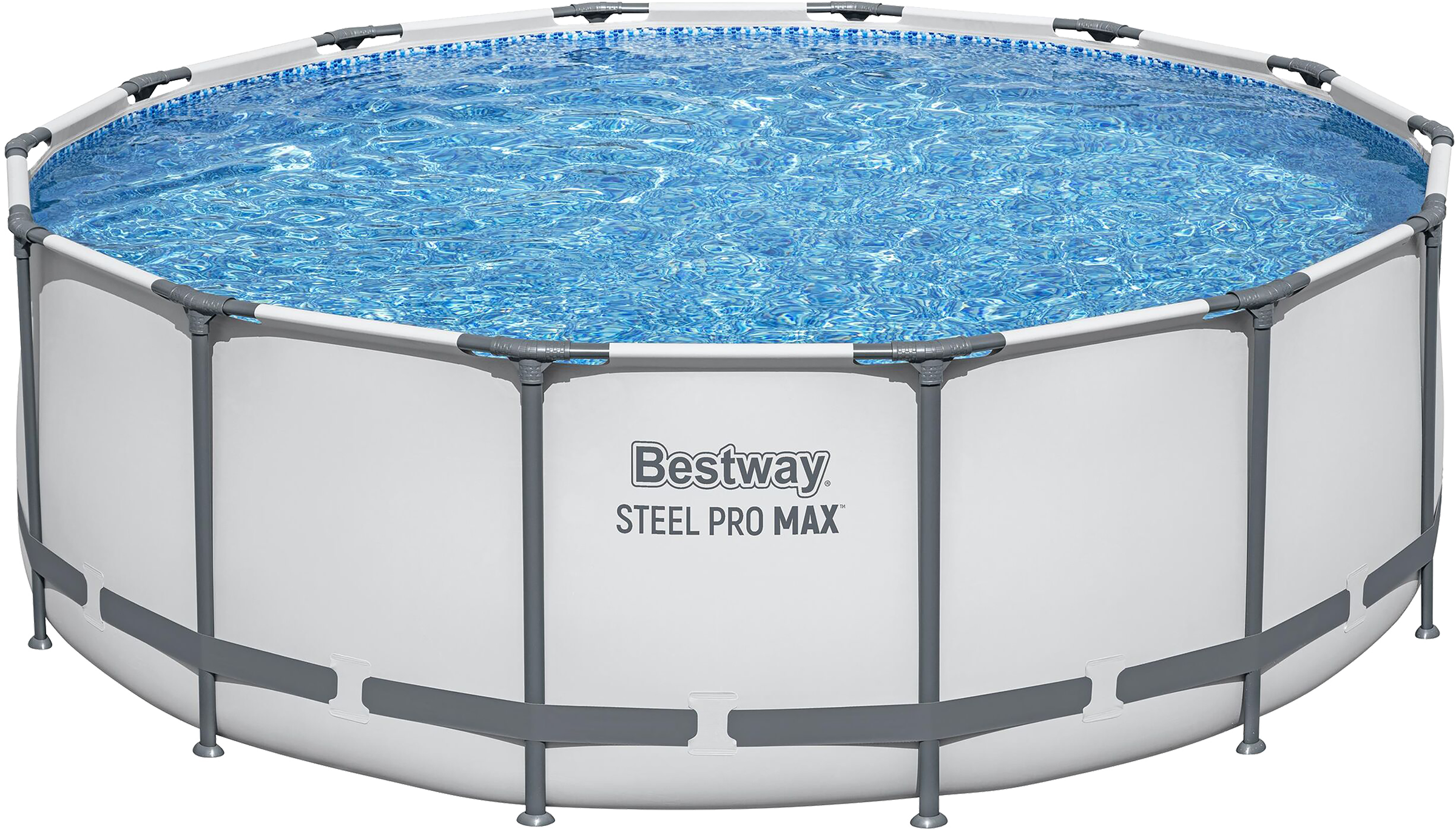 Изображение товара BESTWAY 427x122 см: каркасный бассейн с насосом, лестницей и тентом