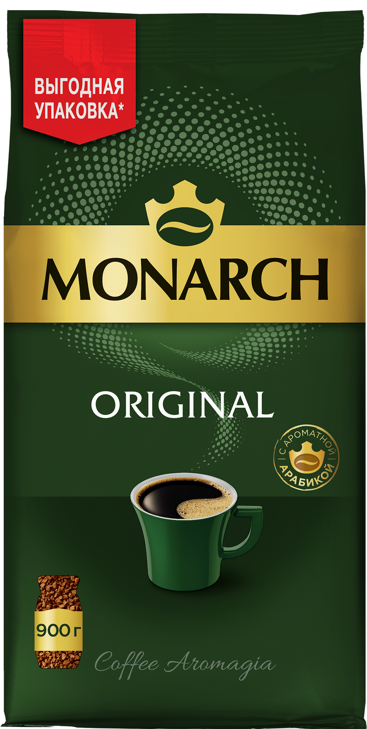 Изображение товара Растворимый кофе MONARCH 900 г с насыщенным вкусом и ароматом