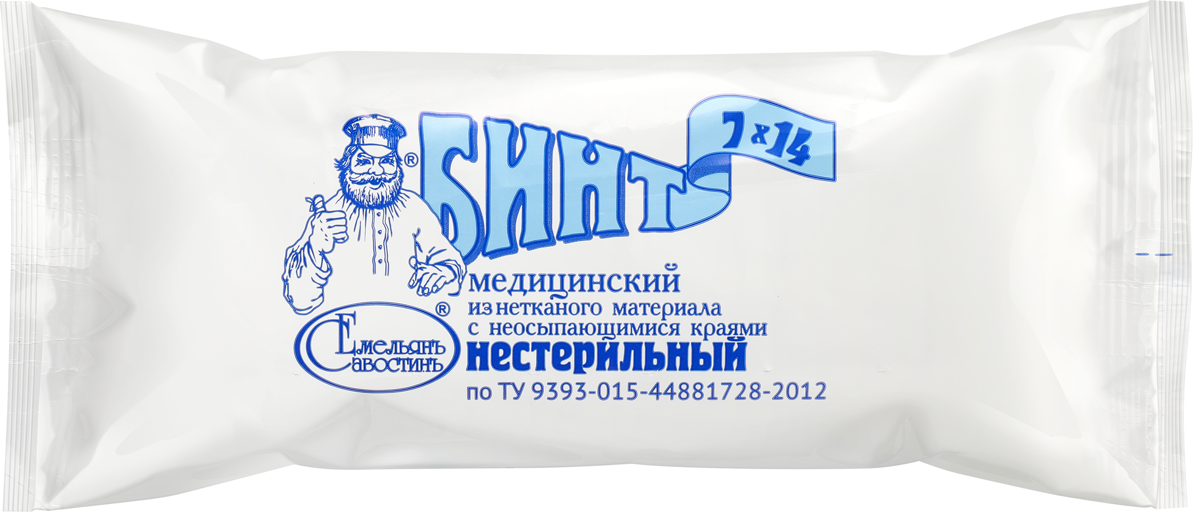 Изображение товара Медицинский бинт ЕМЕЛЬЯНОВСКИЙ 7мх14см из нетканого материала без осыпания краев Изображение товара Медицинский бинт ЕМЕЛЬЯНОВСКИЙ 7мх14см из нетканого материала без осыпания краев