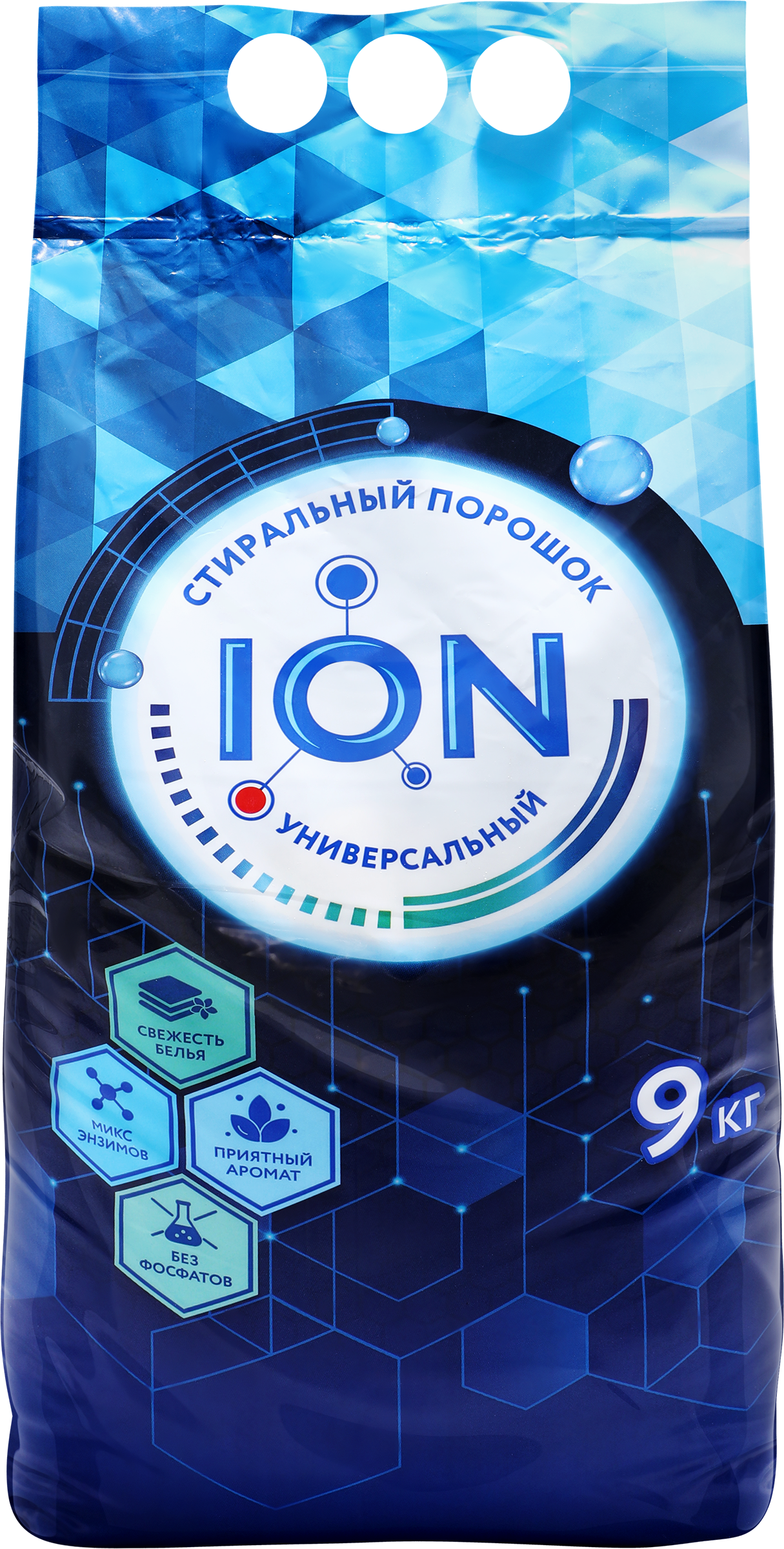 Изображение товара Стиральный порошок ION универсальный, 9кг Изображение товара Стиральный порошок ION универсальный, 9кг