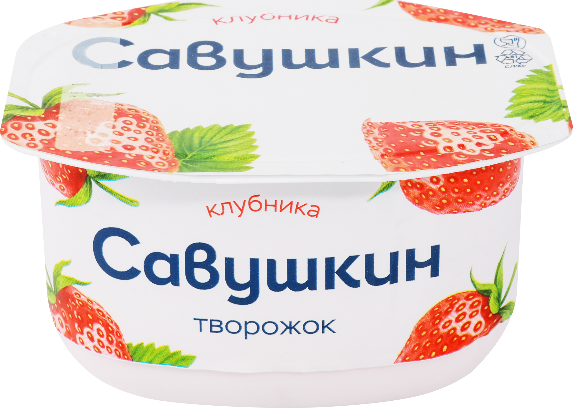 Изображение товара Паста творожная САВУШКИН Клубника 3,5%, без змж, 120г Изображение товара Паста творожная САВУШКИН Клубника 3,5%, без змж, 120г