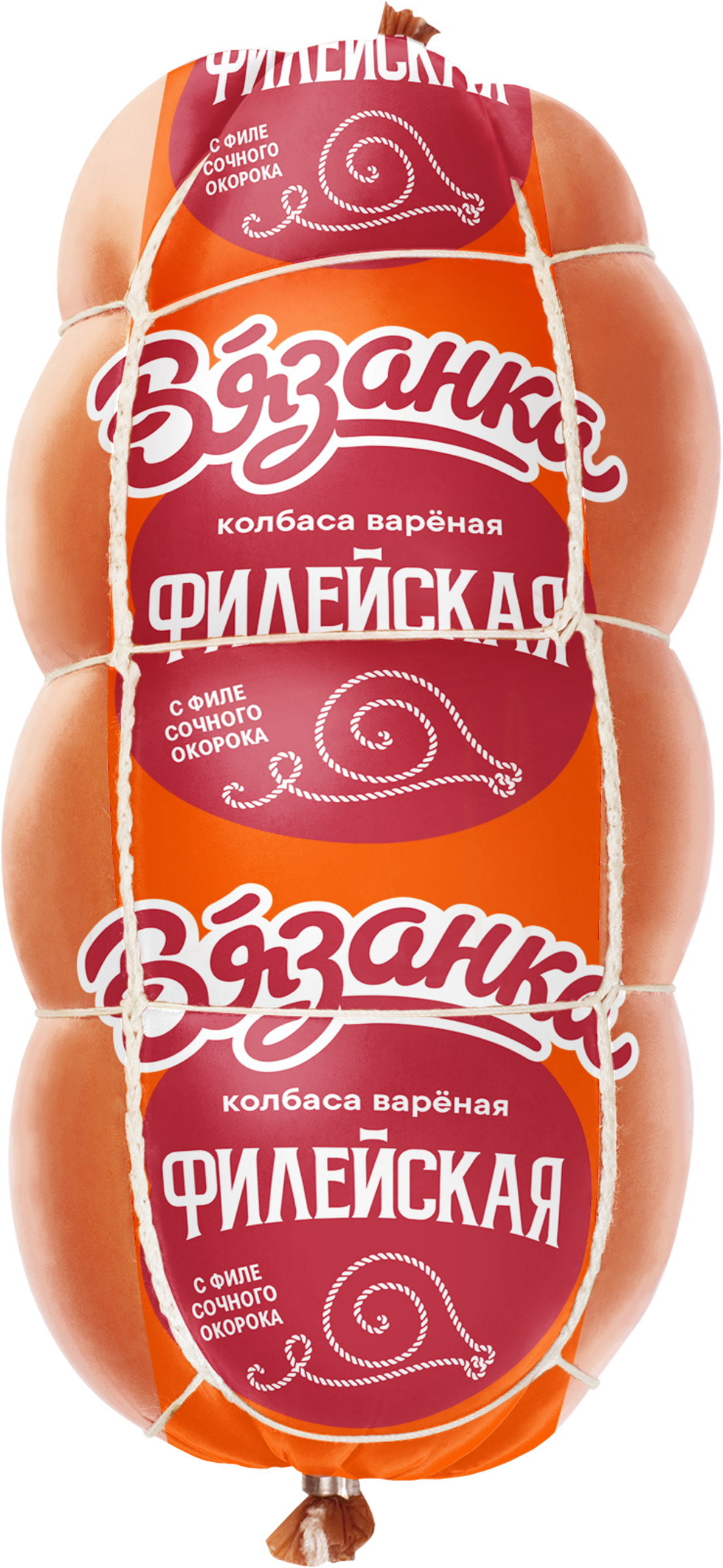 Изображение товара Вяленая колбаса ВЯЗАНКА Филейская - натуральная, ароматная, 400г