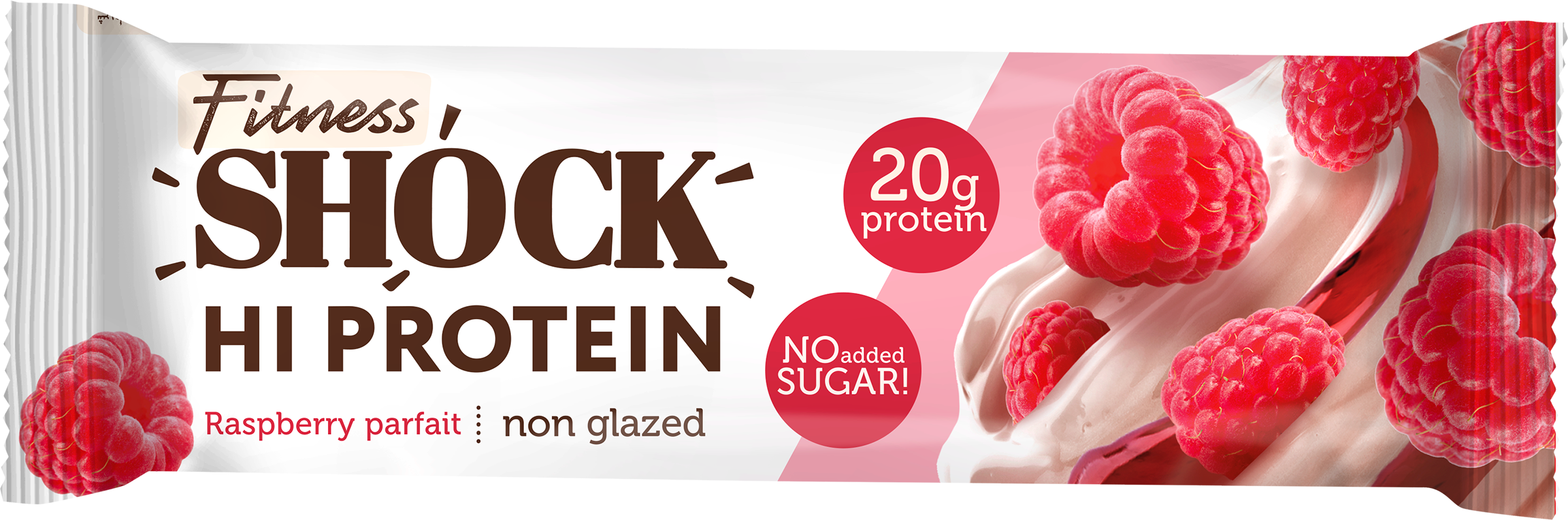 Изображение товара Протеиновый батончик FITNESSHOCK Hi-Protein Малиновый, 60г - вкусное питание для спортсменов Изображение товара Протеиновый батончик FITNESSHOCK Hi-Protein Малиновый, 60г - вкусное питание для спортсменов