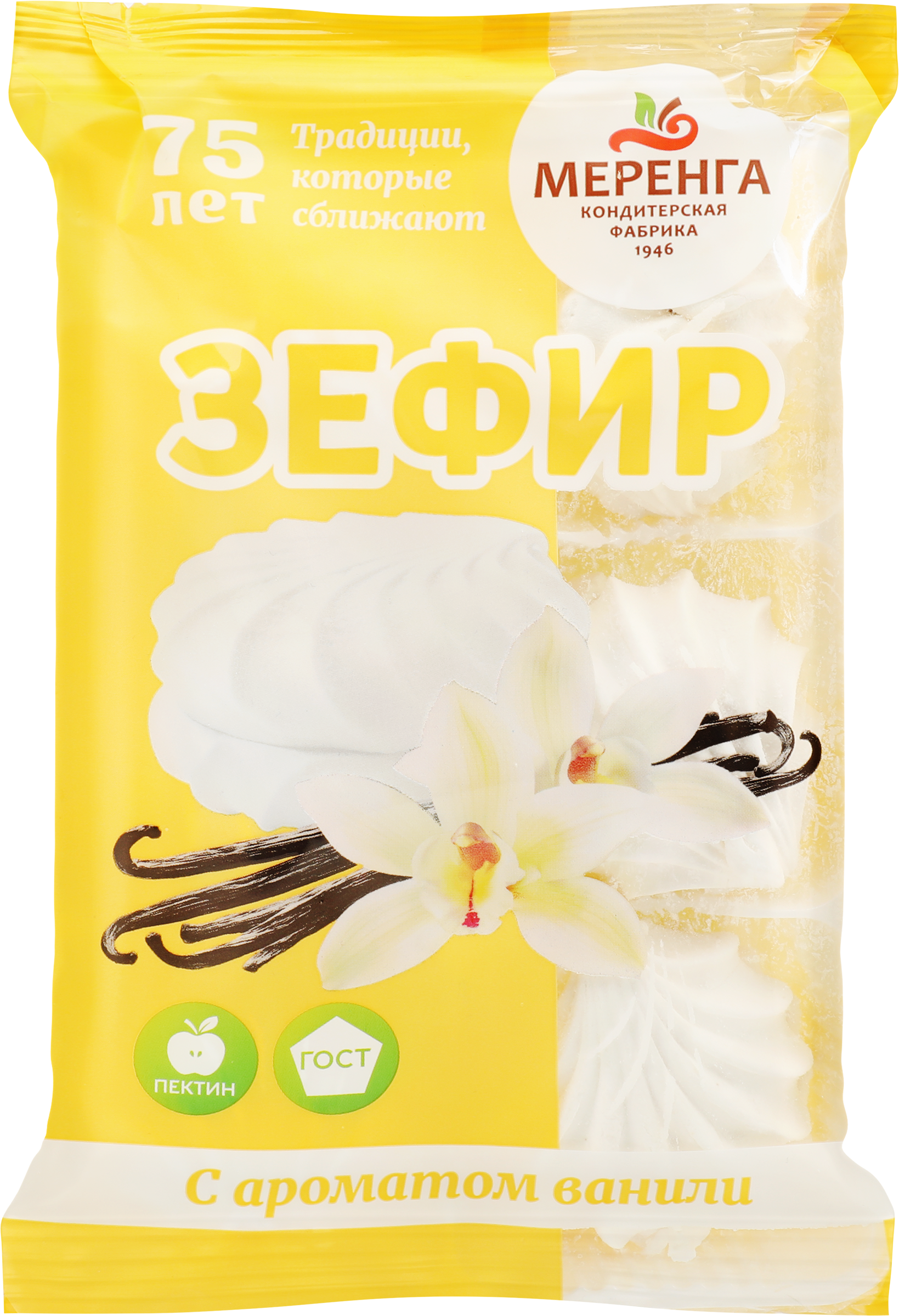 Изображение товара Зефир МЕРЕНГА с ароматом ванили, 270г Изображение товара Зефир МЕРЕНГА с ароматом ванили, 270г