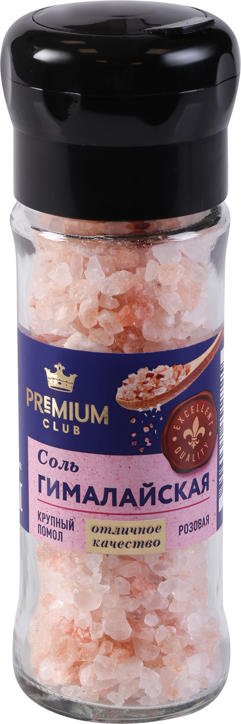Изображение товара Гималайская розовая соль PREMIUM CLUB в мельнице 120 г натуральный продукт