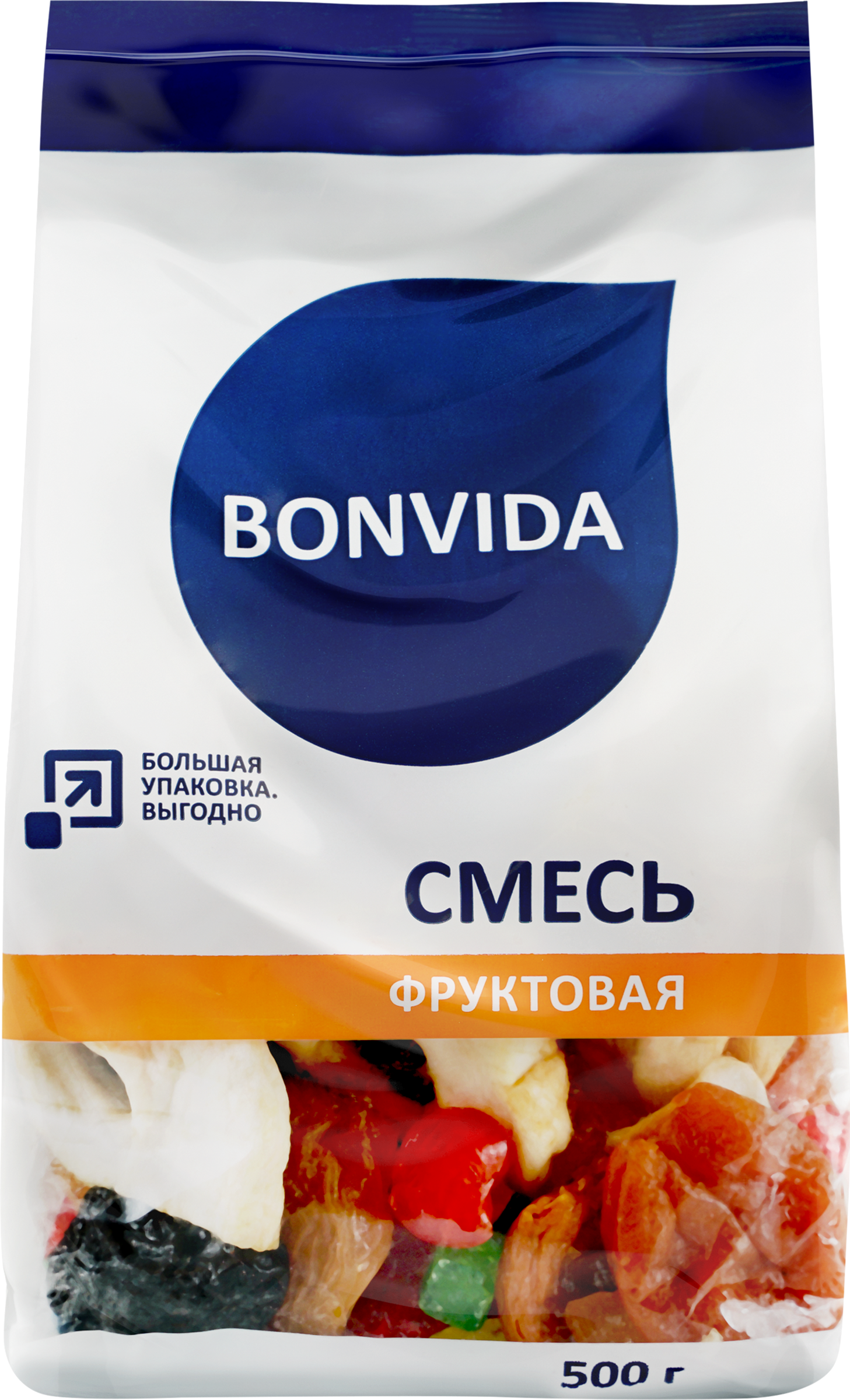 Изображение товара Смесь фруктовая BONVIDA 500г натуральные сушеные фрукты для здорового питания Изображение товара Смесь фруктовая BONVIDA 500г натуральные сушеные фрукты для здорового питания