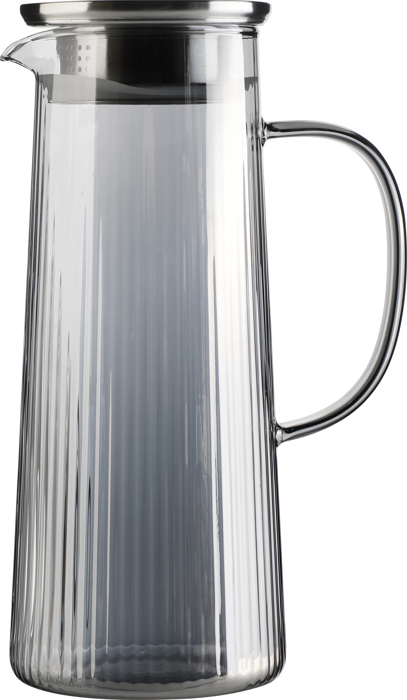 Изображение товара Графин HOMECLUB Stripes Gray c крышкой, стекло, 1.3л, Арт. KTJ0949