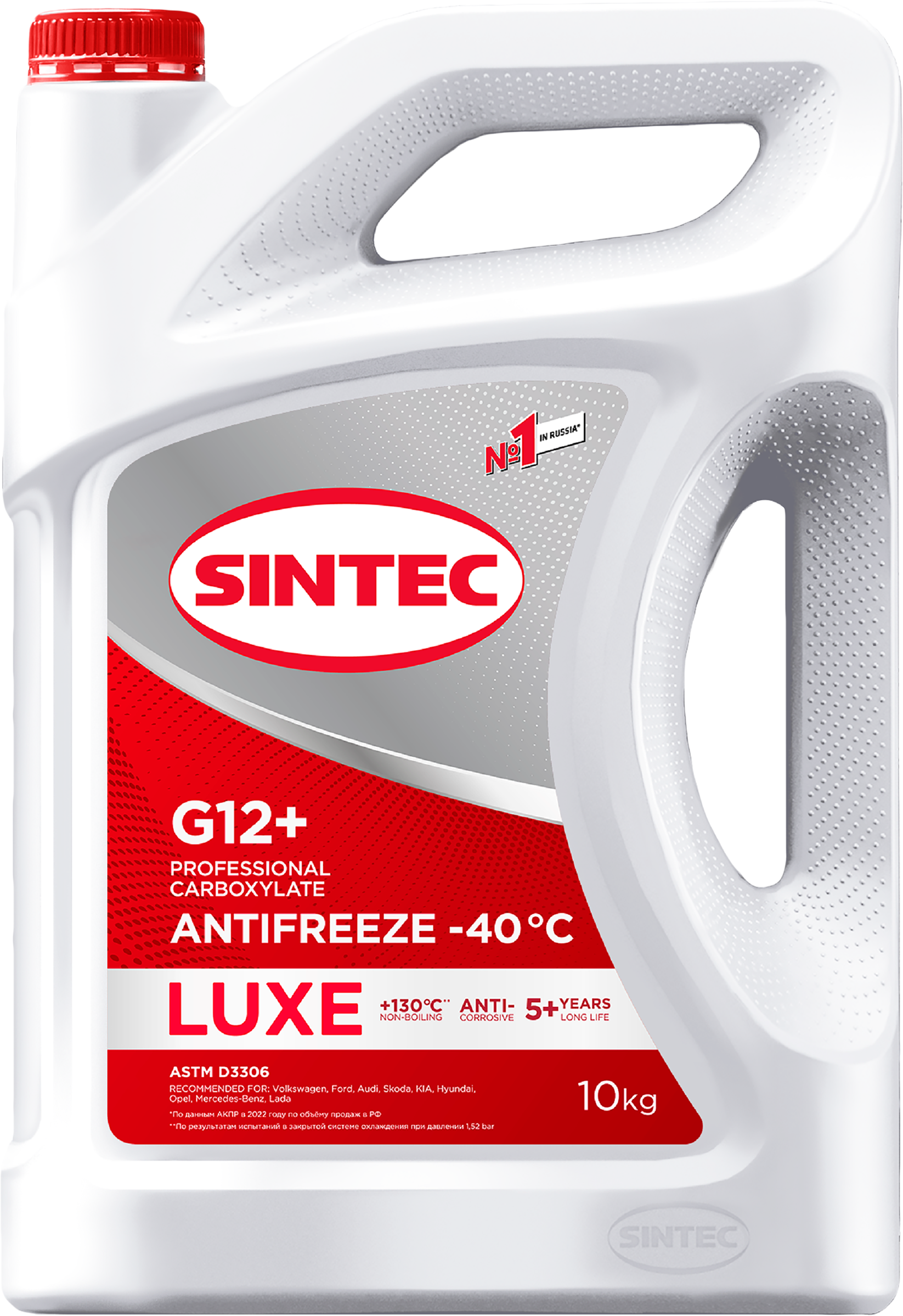 Изображение товара Антифриз SINTEC Luxe G12+ красный до -40°C 10кг для авто и спецтехники Изображение товара Антифриз SINTEC Luxe G12+ красный до -40°C 10кг для авто и спецтехники