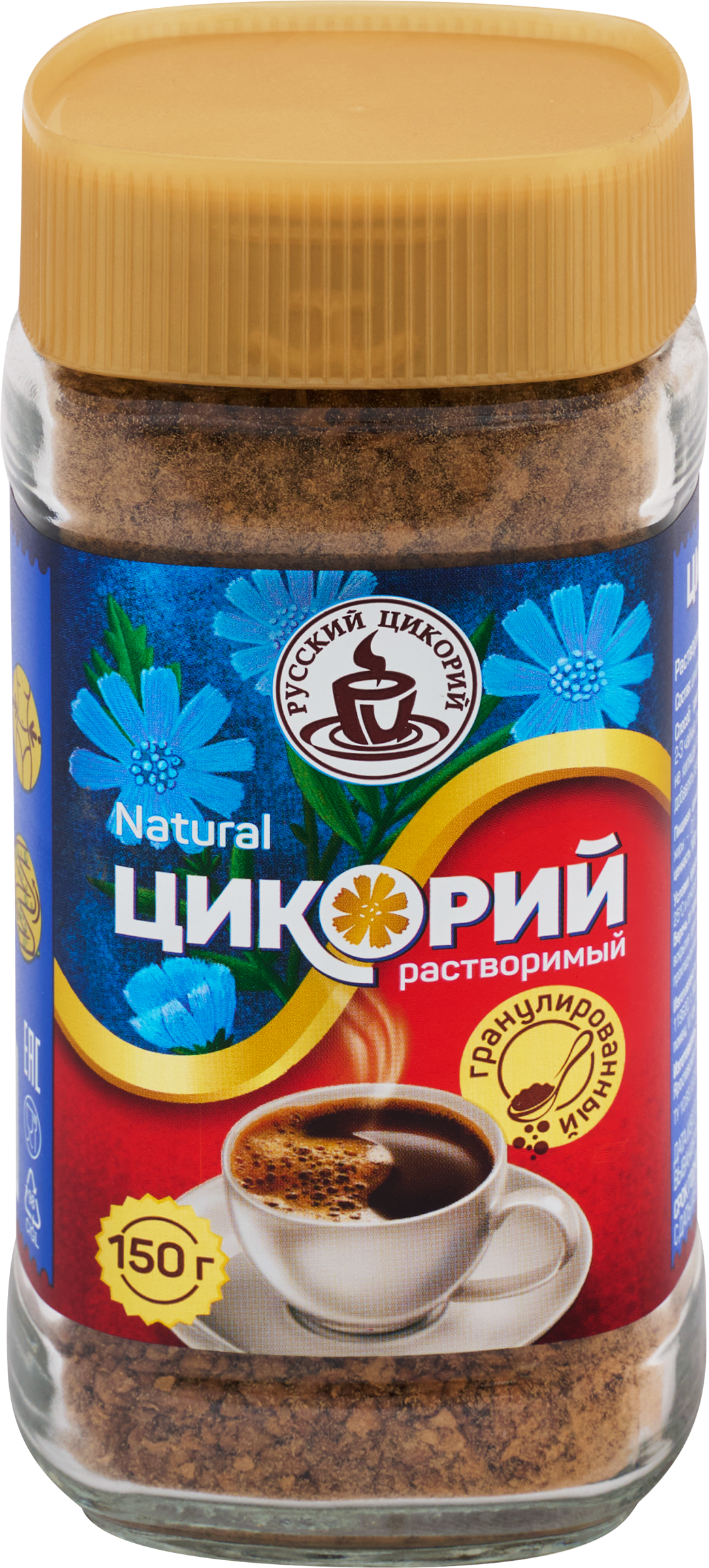 Изображение товара Цикорий растворимый РУССКИЙ ЦИКОРИЙ натуральный 150г гранулированный