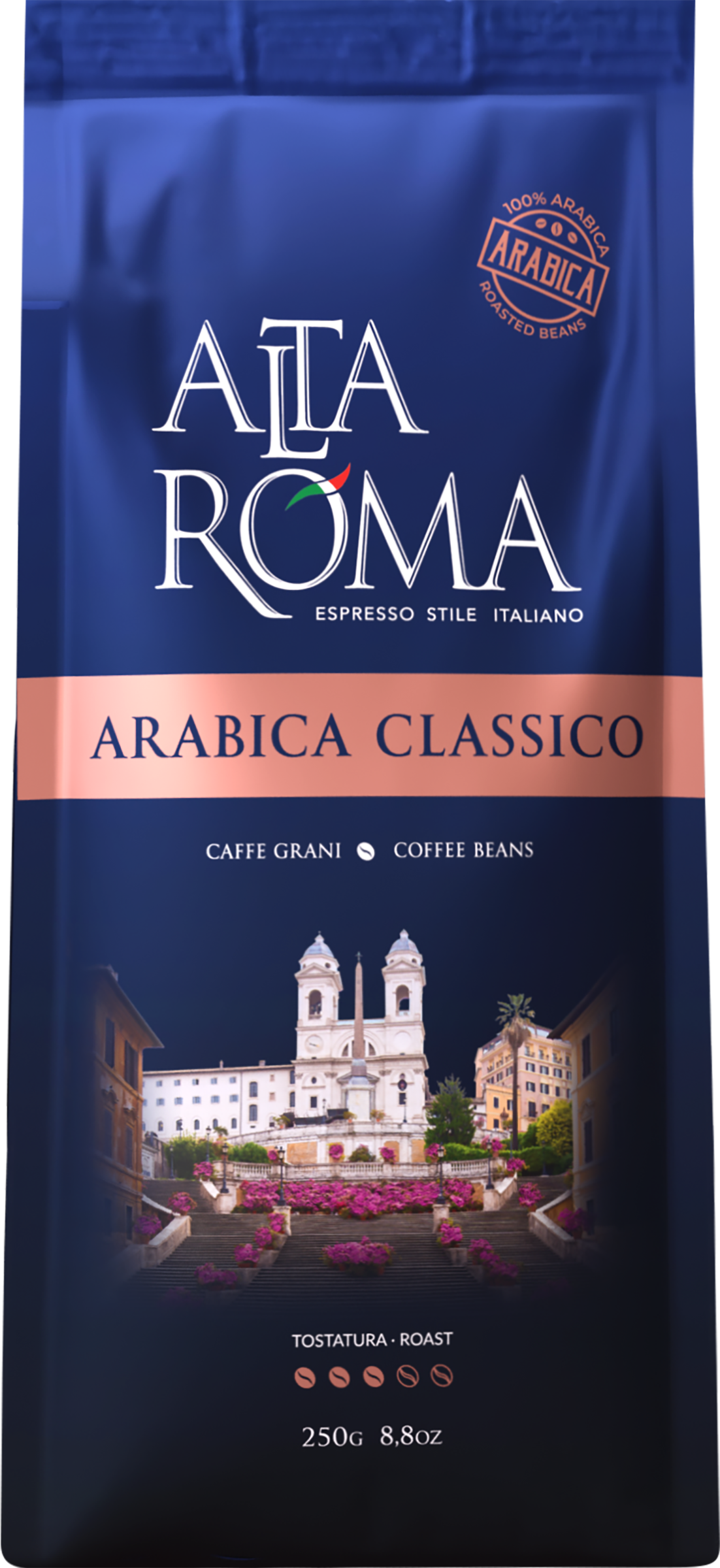 Изображение товара Кофе зерновой ALTA ROMA Arabica Classico 250г - натуральный аромат для истинных гурманов
