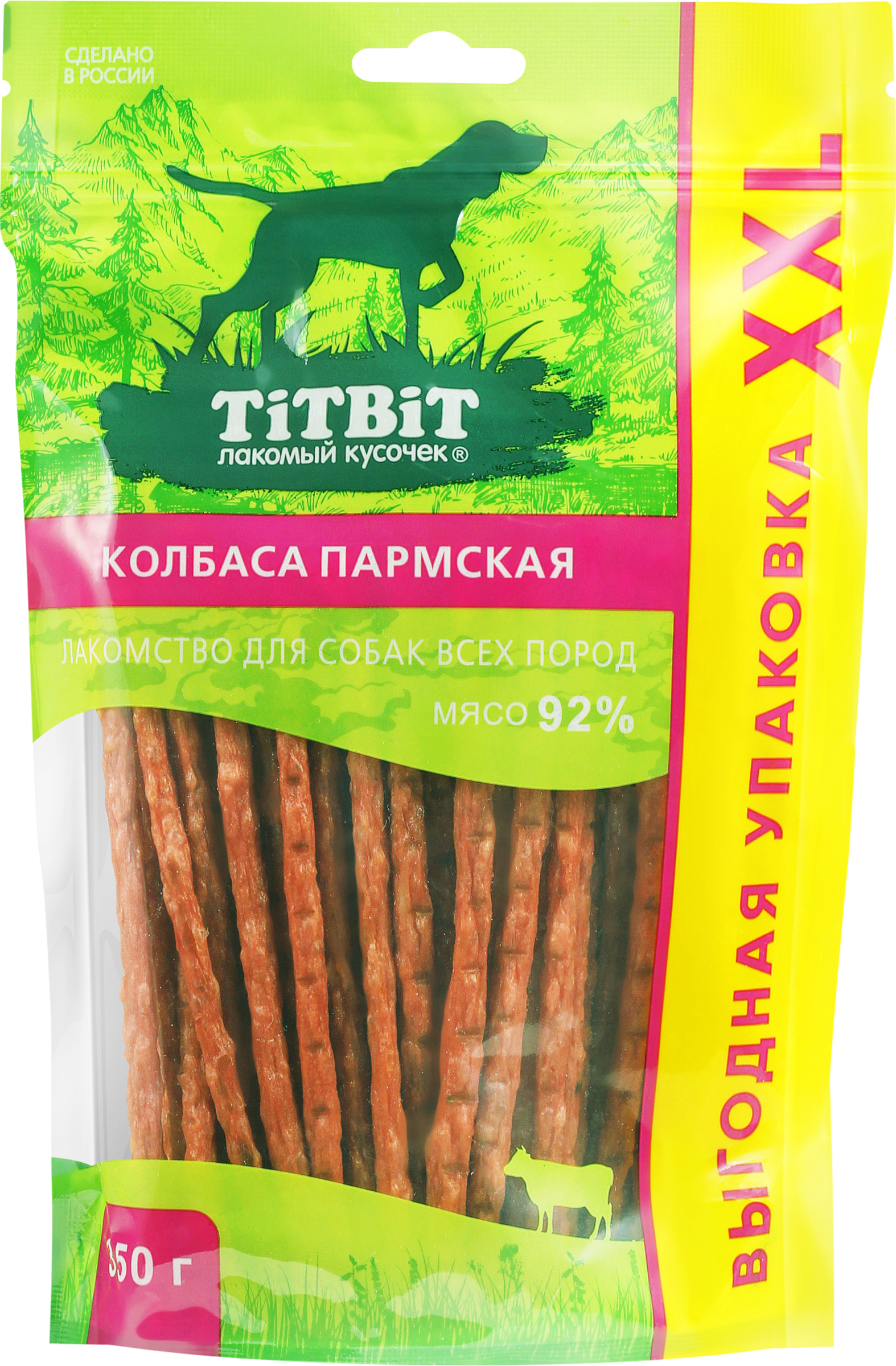 Изображение товара Лакомство для собак TITBIT Колбаса Пармская 350г, натуральное угощение для всех пород Изображение товара Лакомство для собак TITBIT Колбаса Пармская 350г, натуральное угощение для всех пород