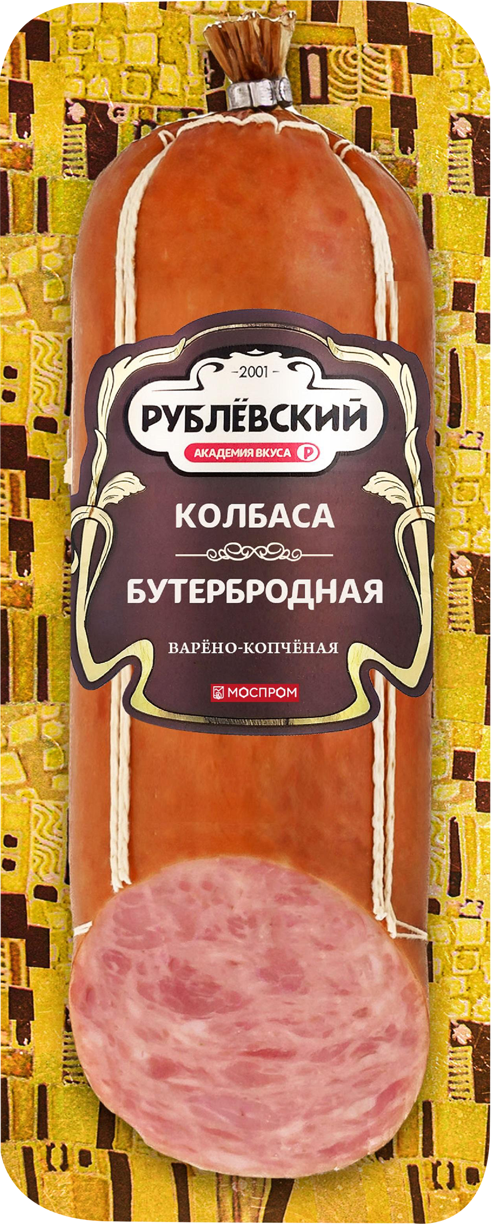 Изображение товара Колбаса варено-копченая РУБЛЁВСКИЙ Бутербродная 270г натуральная оболочка Изображение товара Колбаса варено-копченая РУБЛЁВСКИЙ Бутербродная 270г натуральная оболочка