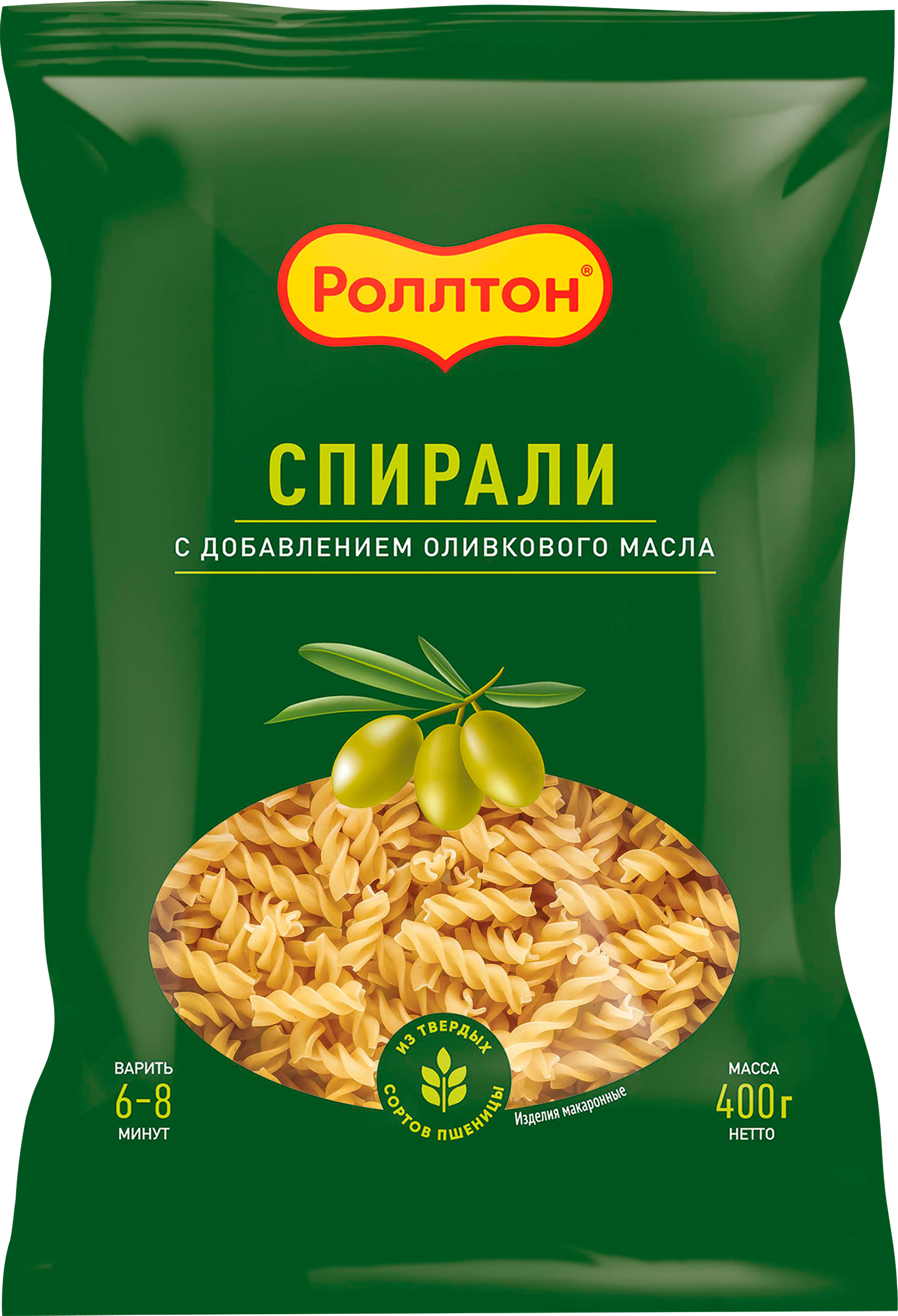 Изображение товара Макароны Спирали РОЛЛТОН с оливковым маслом 400г - высокое качество и отличная вкусность