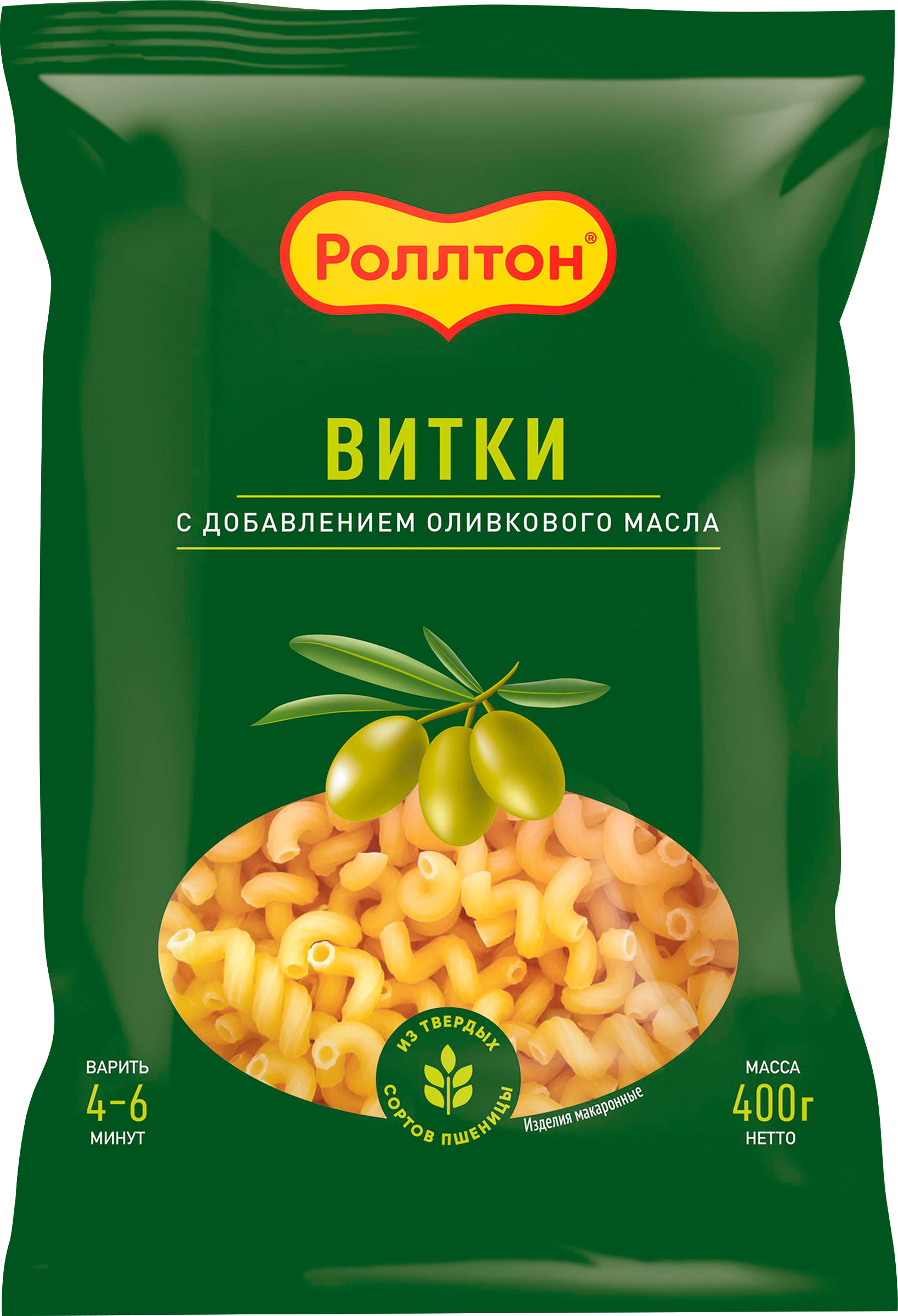 Изображение товара Макароны РОЛЛТОН Витки, с оливковым маслом, 400г Изображение товара Макароны РОЛЛТОН Витки, с оливковым маслом, 400г