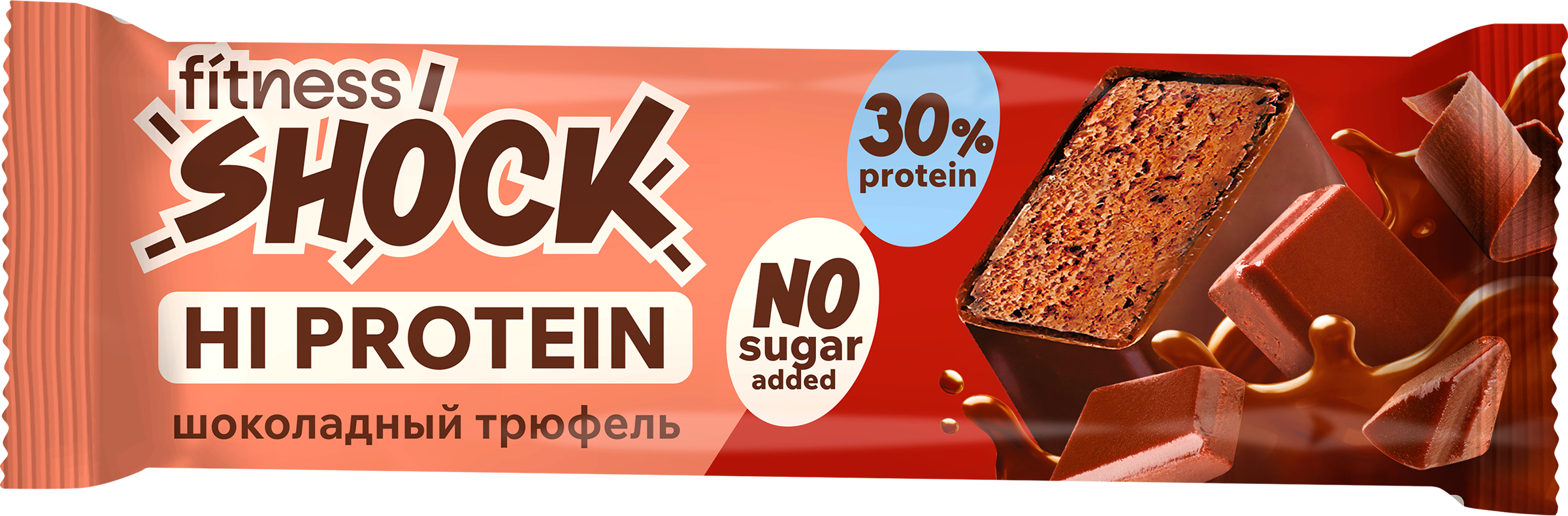 Изображение товара Протеиновый батончик FITNESSHOCK Шоколад 30% протеина без сахара 40г Изображение товара Протеиновый батончик FITNESSHOCK Шоколад 30% протеина без сахара 40г
