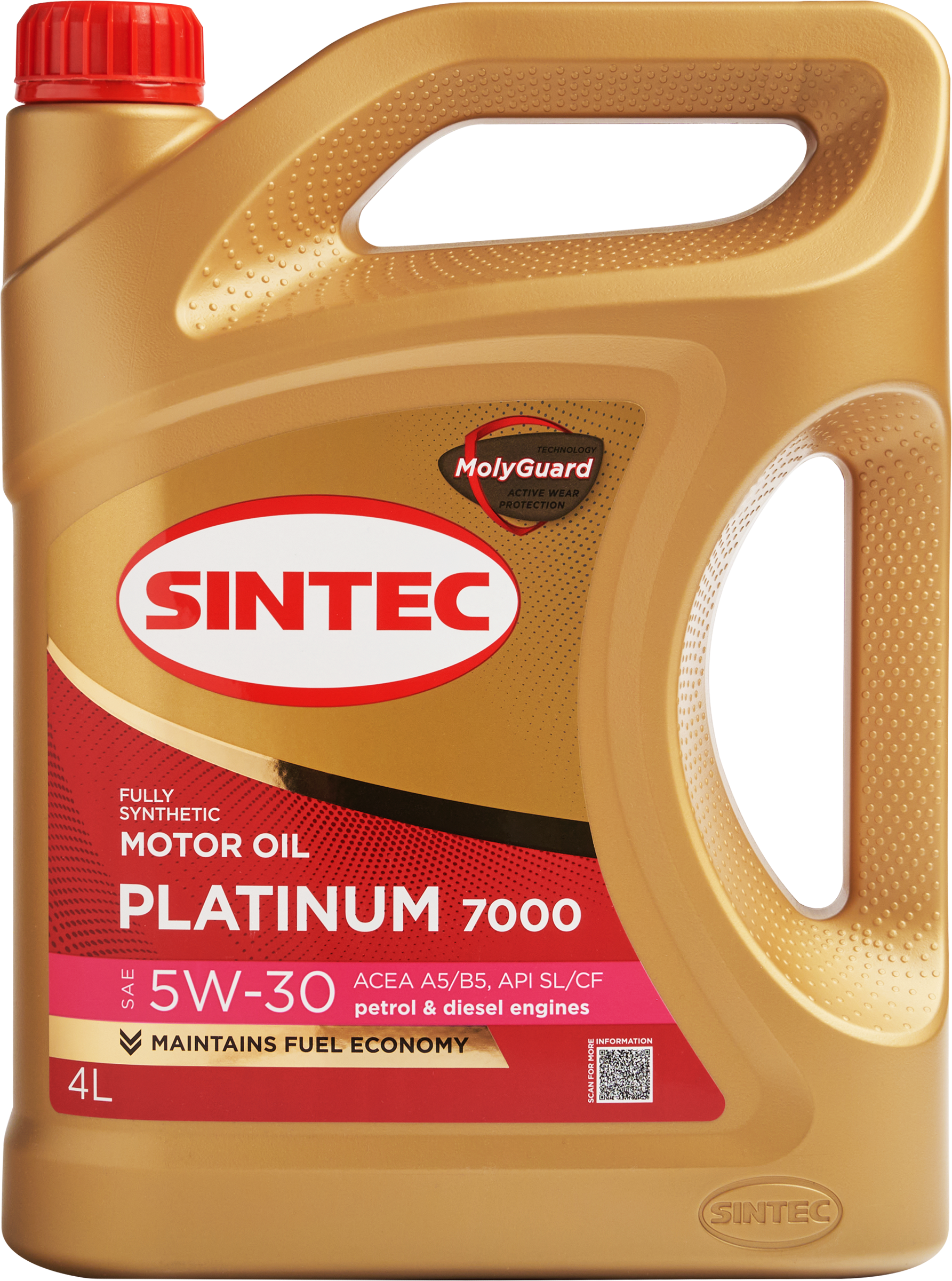 Изображение товара Масло моторное SINTEC Platinum 7000 Акция 4+1 5W-30 A5/B5 SL/CF, 4л