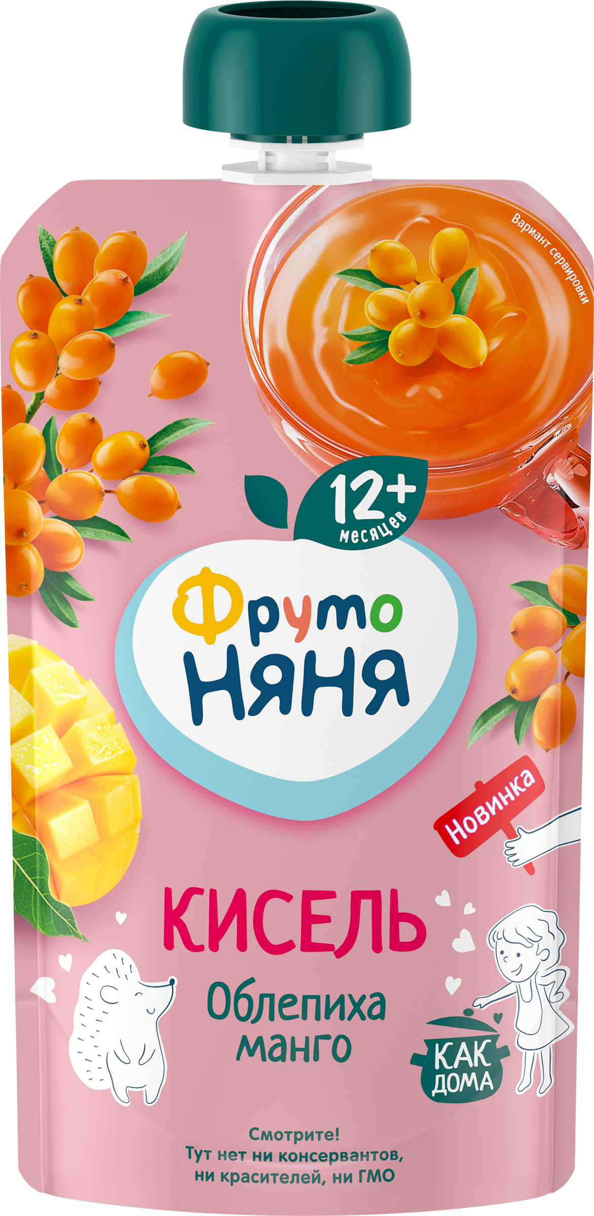 Изображение товара Детский фруктово-ягодный кисель ФРУТОНЯНЯ из облепихи и манго