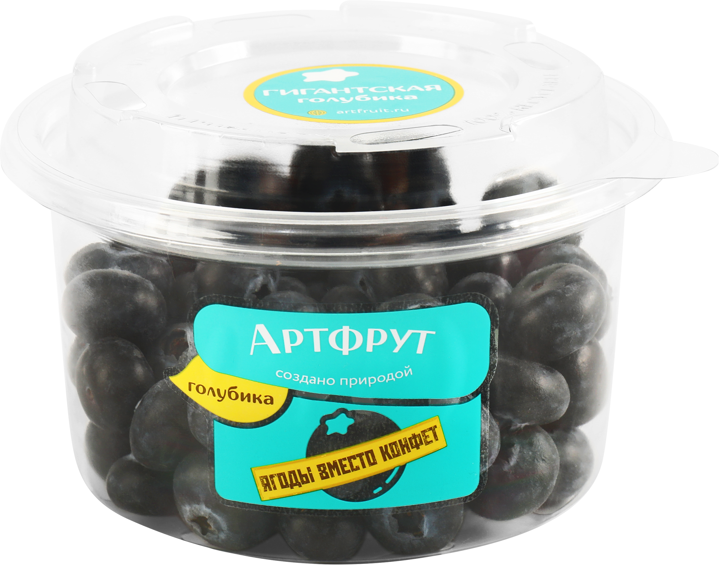 Изображение товара Голубика АРТФРУТ Гигант 200г свежие ягоды для здорового питания Изображение товара Голубика АРТФРУТ Гигант 200г свежие ягоды для здорового питания