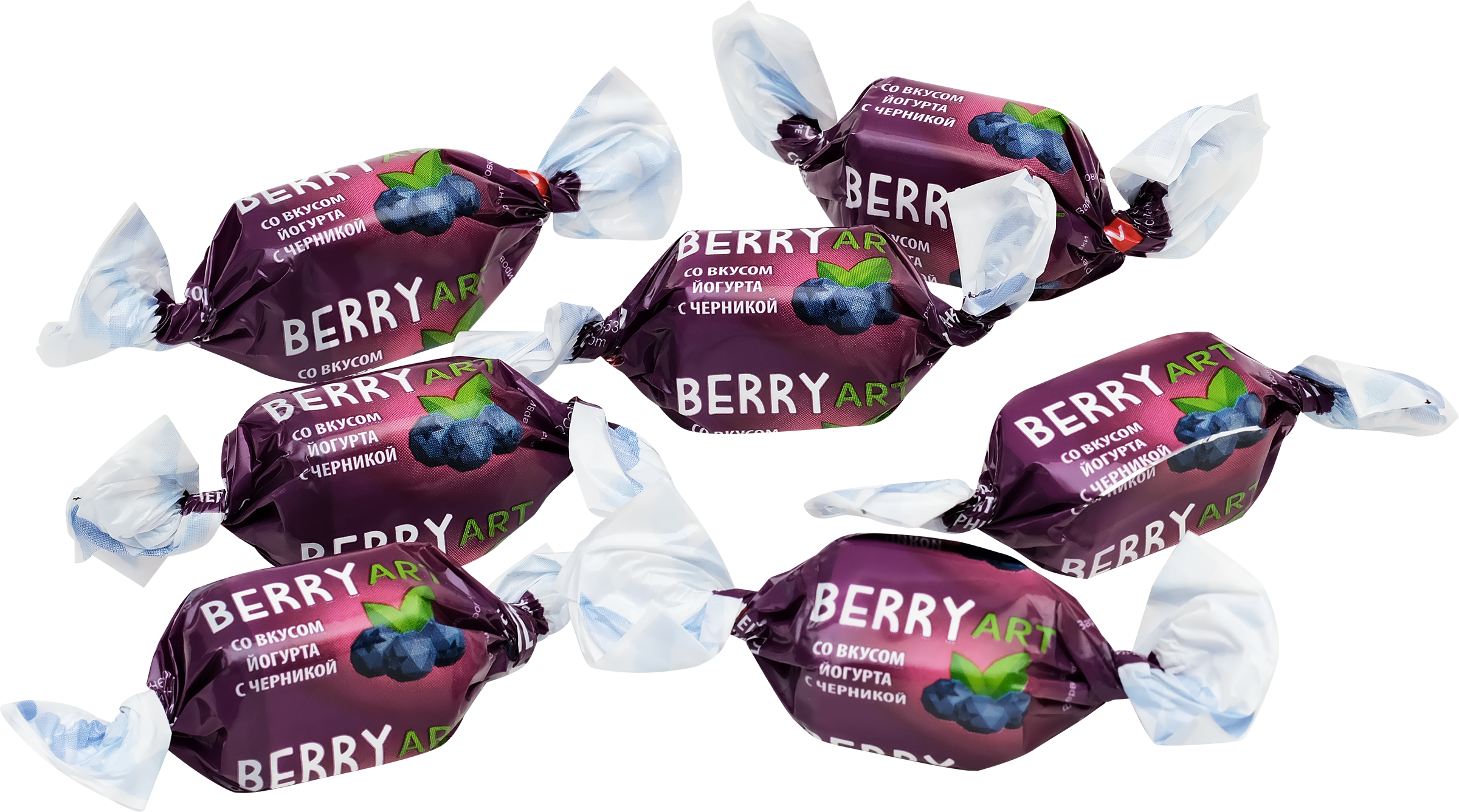 Изображение товара Желейные конфеты BERRYART со вкусом йогурта и черники, глазированные Изображение товара Желейные конфеты BERRYART со вкусом йогурта и черники, глазированные