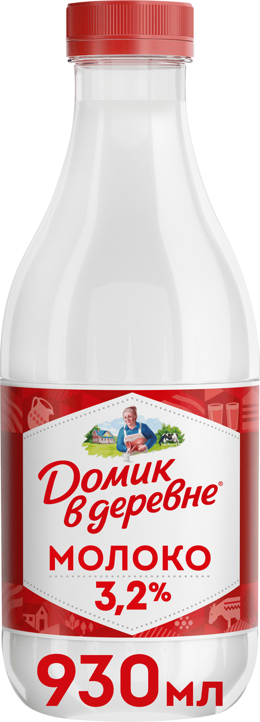 Изображение товара Молоко пастеризованное ДОМИК В ДЕРЕВНЕ 3,2% натуральное, 955г Изображение товара Молоко пастеризованное ДОМИК В ДЕРЕВНЕ 3,2% натуральное, 955г