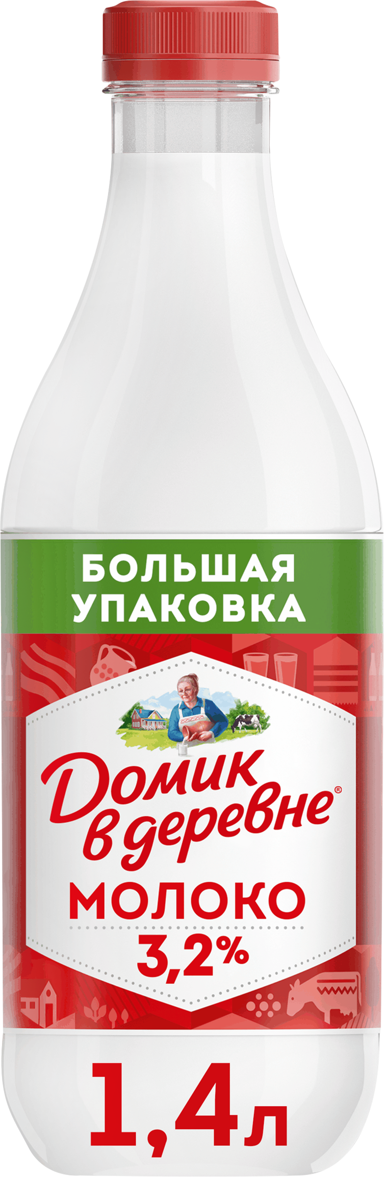Изображение товара Молоко пастеризованное ДОМИК В ДЕРЕВНЕ 3,2% 1440г натуральное Изображение товара Молоко пастеризованное ДОМИК В ДЕРЕВНЕ 3,2% 1440г натуральное
