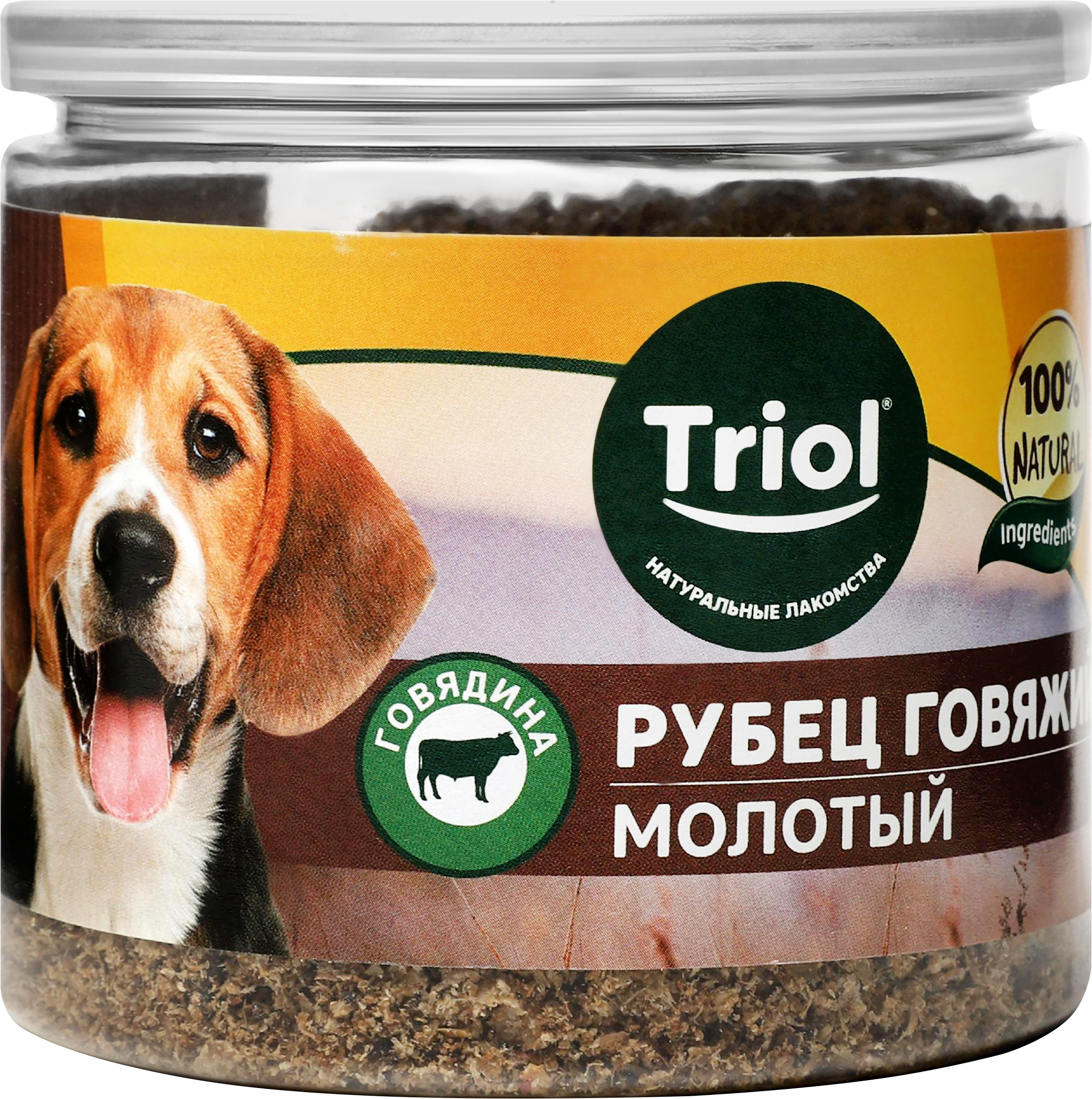 Изображение товара Натуральное лакомство для собак TRIOL Рубец говяжий молотый 100г