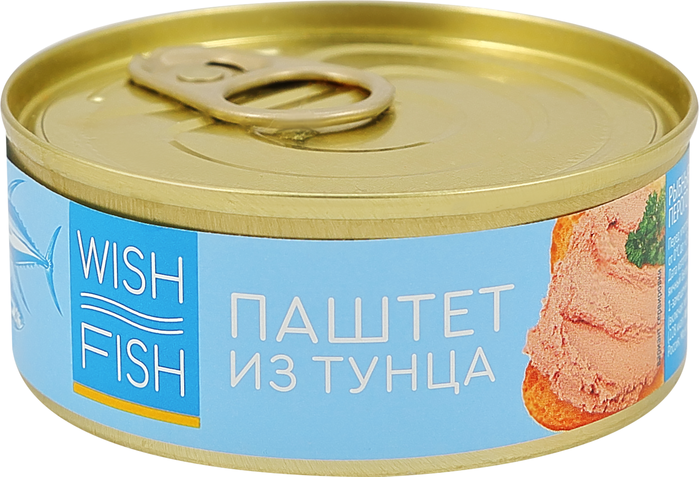 Изображение товара Паштет рыбный WISH FISH из тунца 100г - натуральный морской деликатес