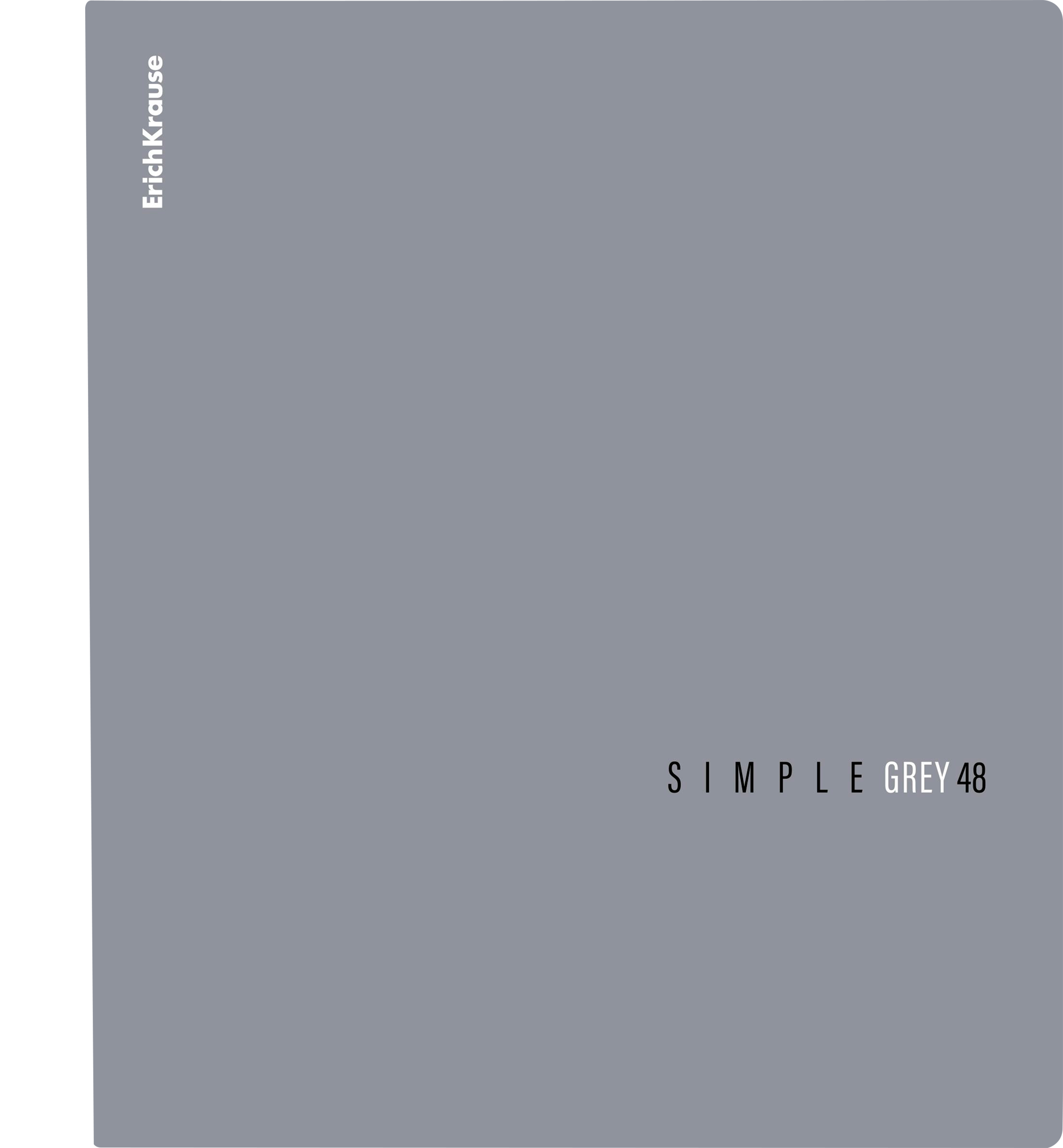 Изображение товара Тетрадь общая ученическая ERICHKRAUSE Simple Color, серый, 48 листов, в клетку