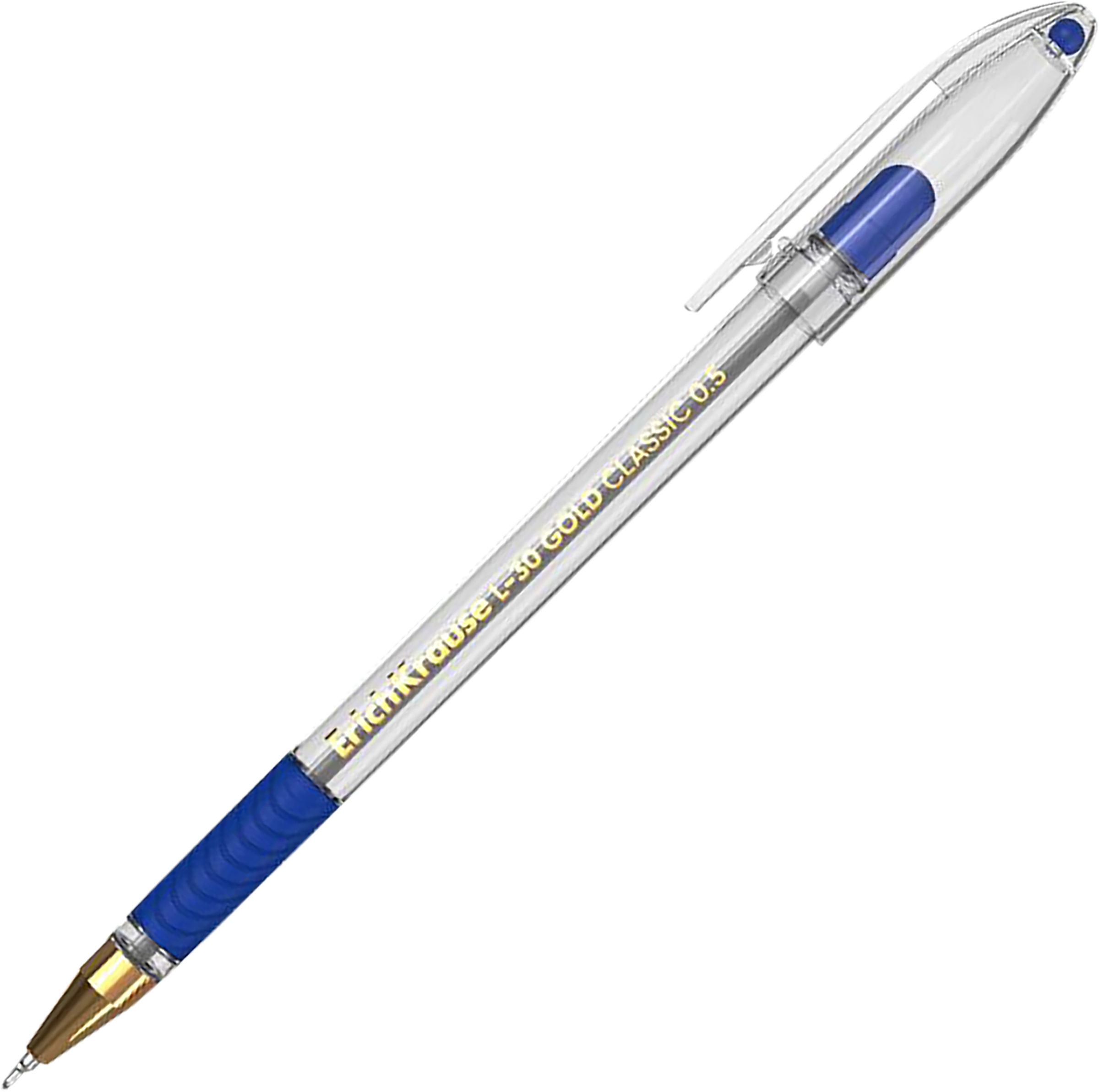 Изображение товара Ручка шариковая ERICHKRAUSE L-30 Gold Stick Grip Classic 0.5, синий Изображение товара Ручка шариковая ERICHKRAUSE L-30 Gold Stick Grip Classic 0.5, синий